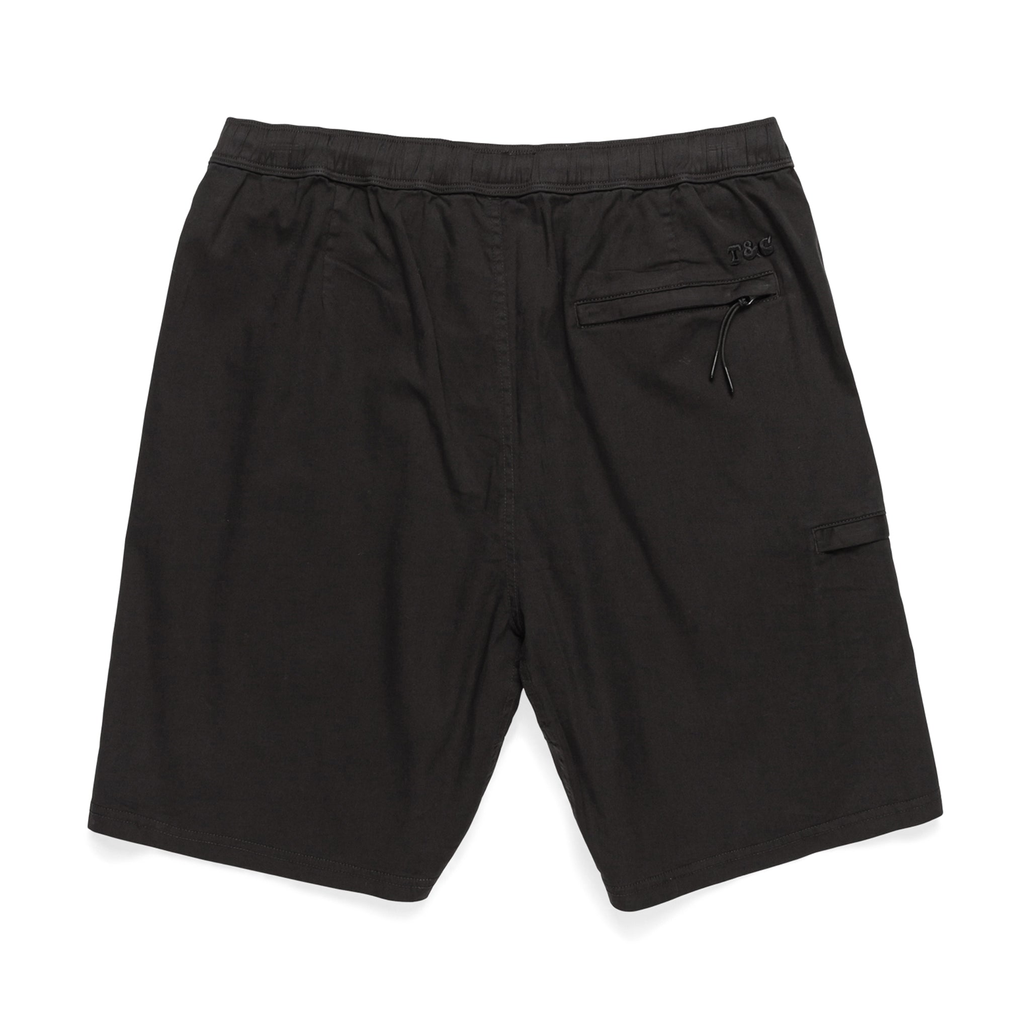 T&C Surf Designs Elastic Country Short- Washed Black
