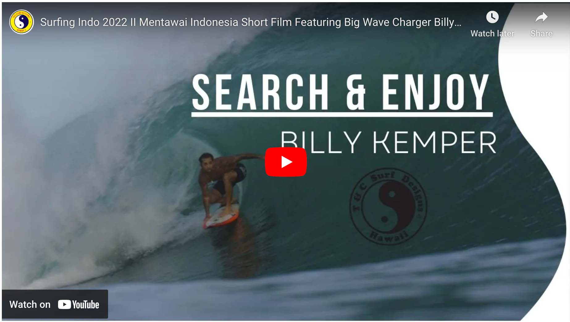 Billy Kemper Mentawai Boat Trip