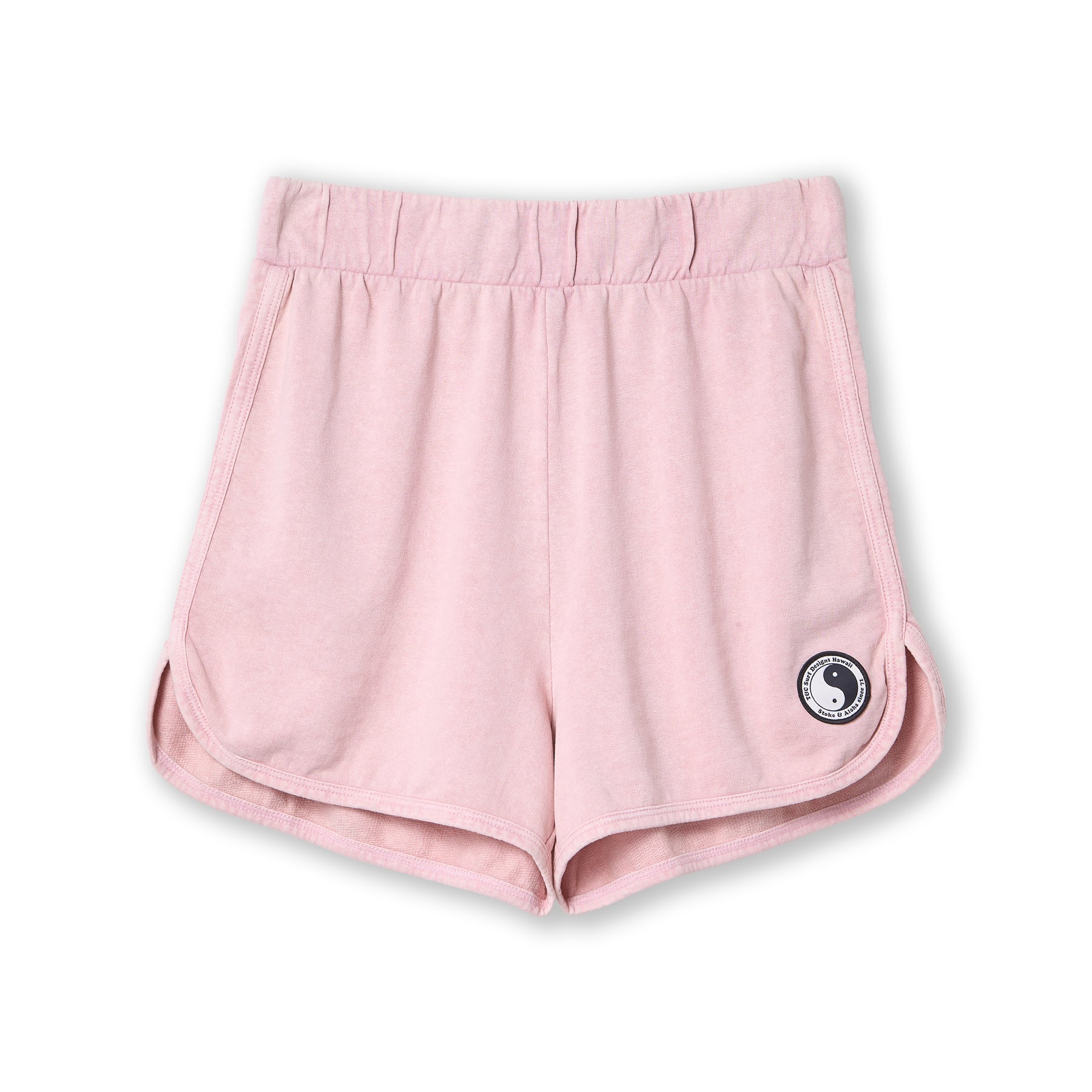 T&C Surf Designs Women Plain Fleece Short-Old Pink