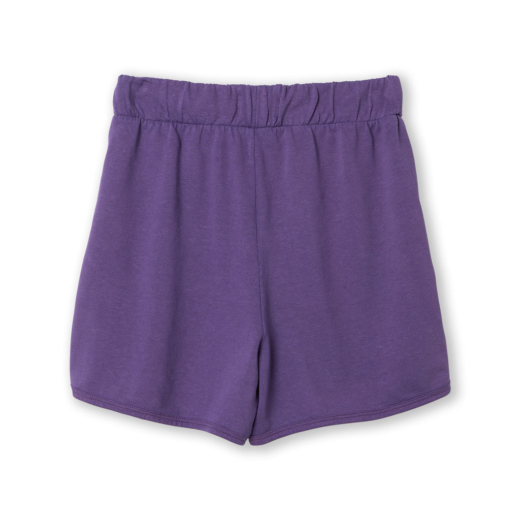 T&C Surf Designs Women Plain Fleece Short-Dark Purple
