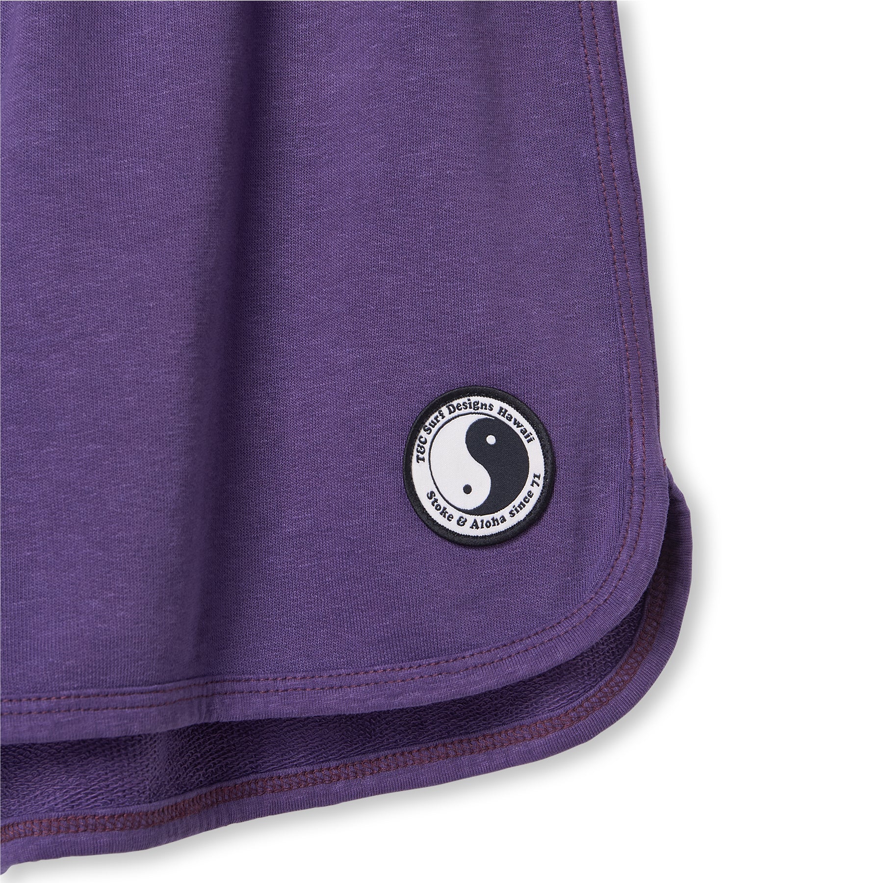 T&C Surf Designs Women Plain Fleece Short-Dark Purple