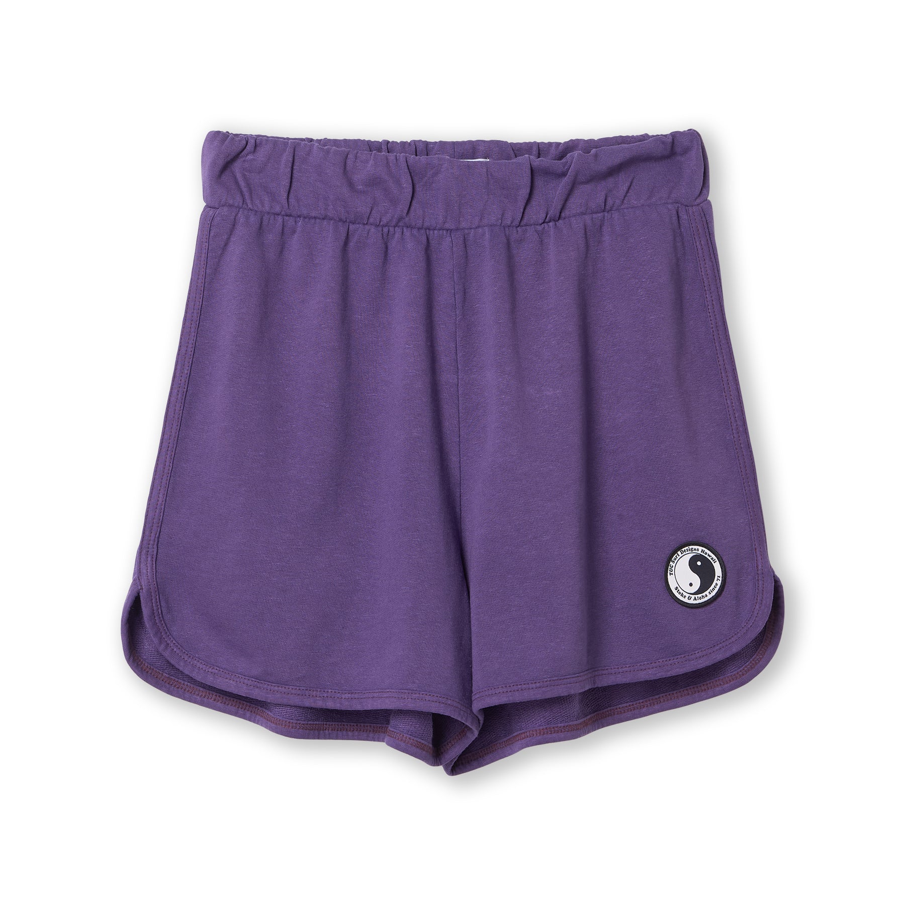 T&C Surf Designs Women Plain Fleece Short-Dark Purple