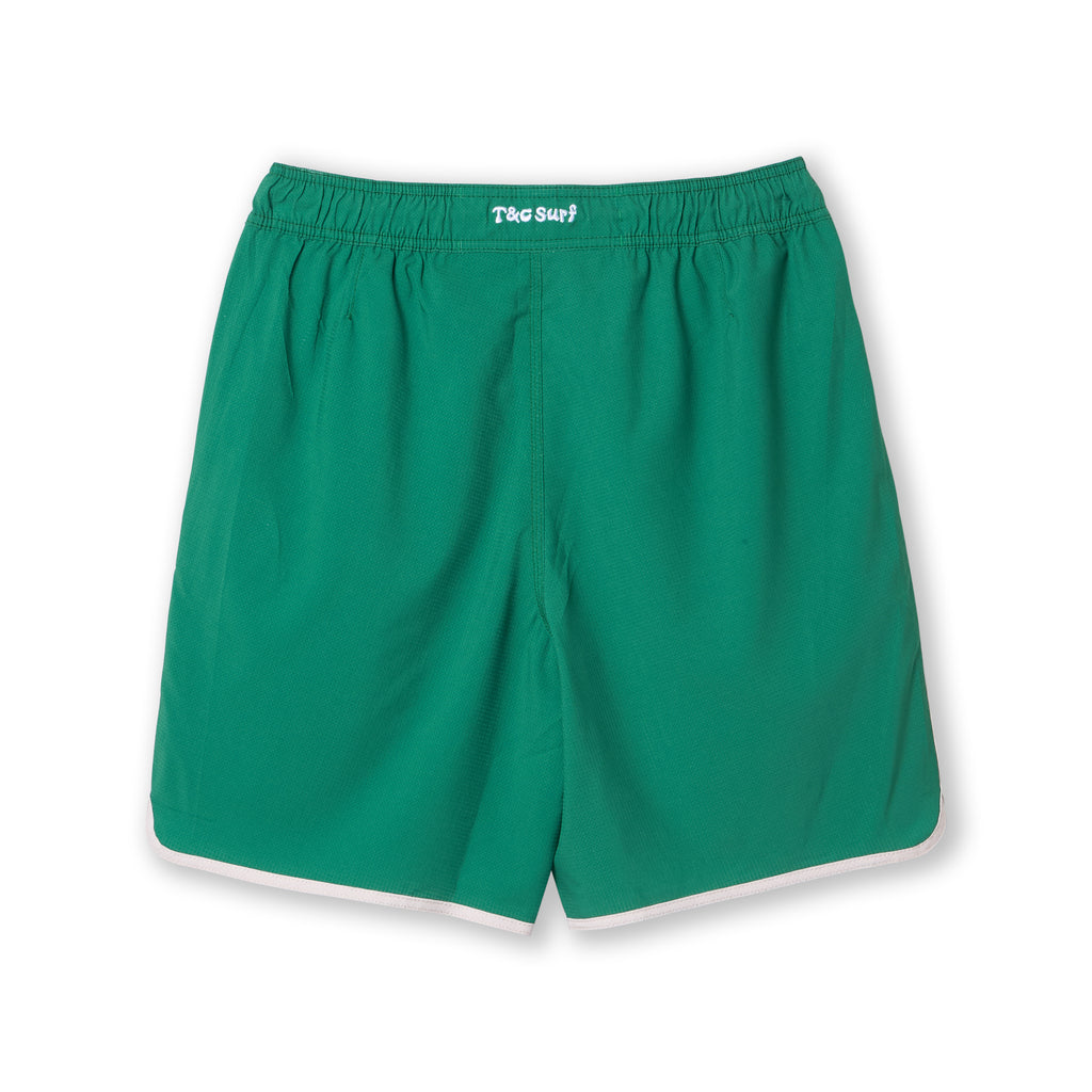 T&C Surf Designs Elastic Scalop 19"  Beach Short-Green