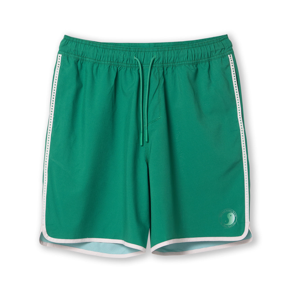T&C Surf Designs Elastic Scalop 19"  Beach Short-Green