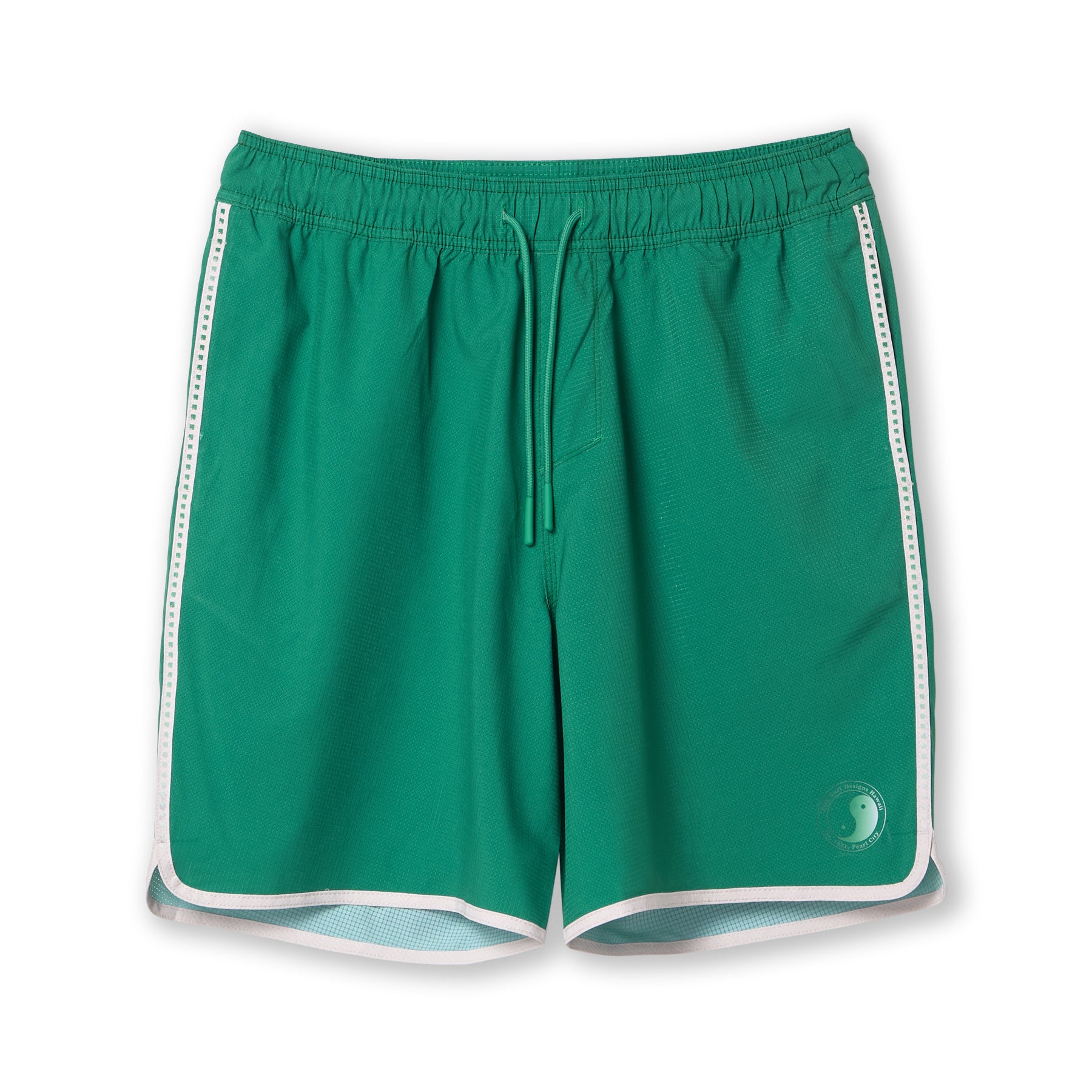 T&C Surf Designs Elastic Scalop 19"  Beach Short-Green