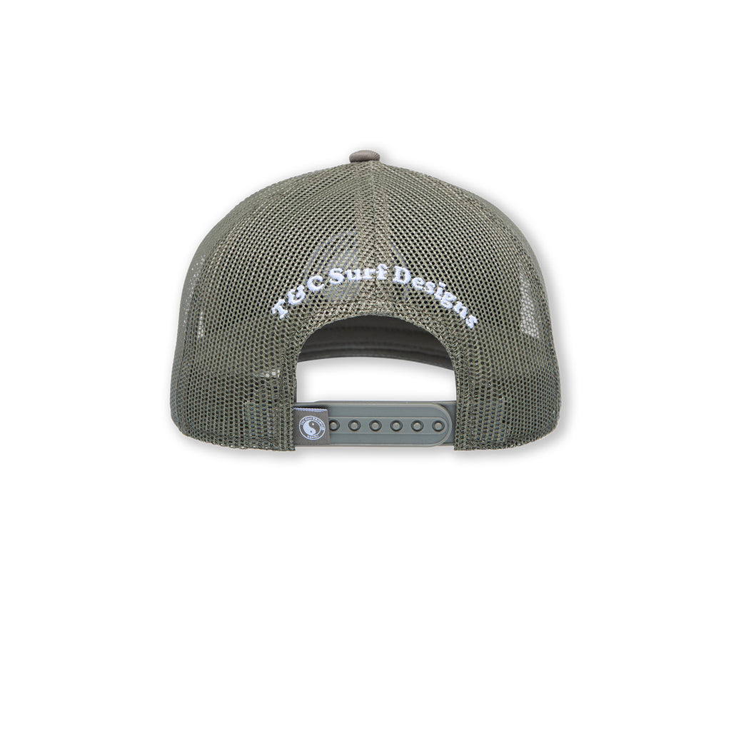 T&C Surf Designs YY Plain Trucker Cap-Military Green / Military Green Logo