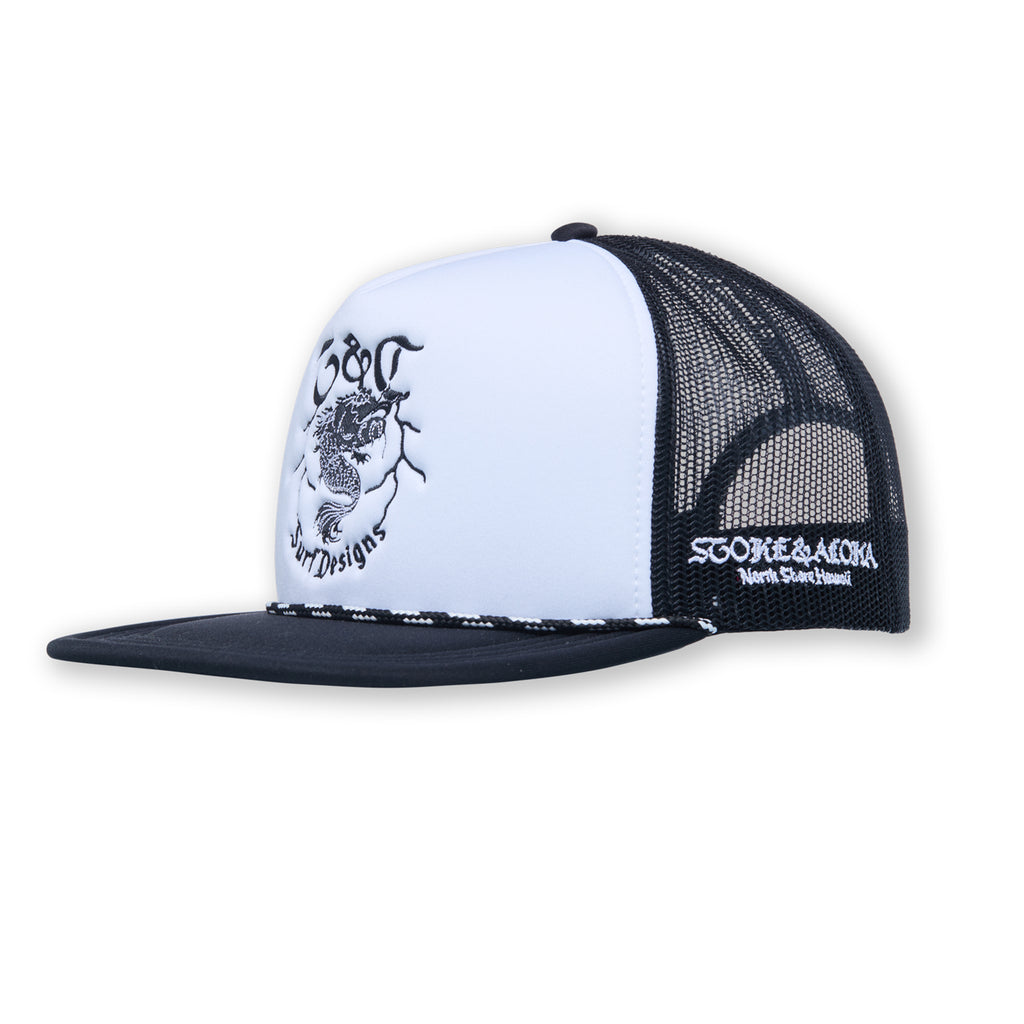 T&C Surf Designs Koi Foam Trucker Cap-Black