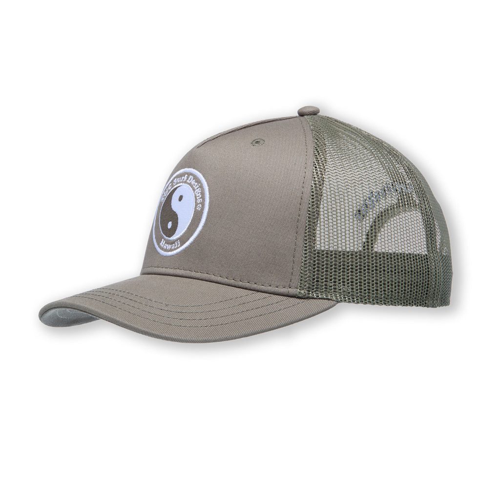 T&C Surf Designs YY Plain Trucker Cap-Military Green / Military Green Logo