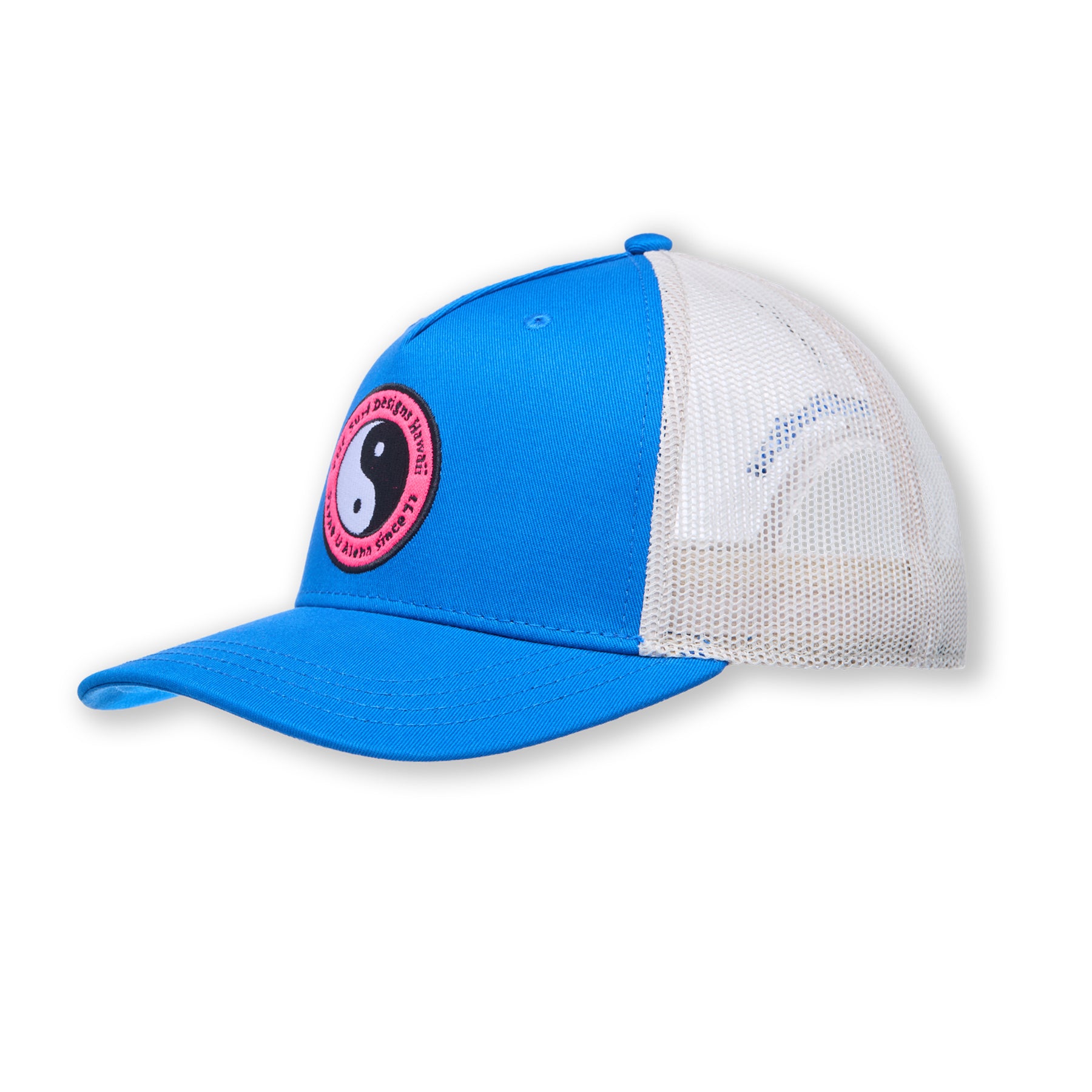 T&C Surf Designs YY Multico Trucker Cap-Elec. Blue / Off white / Pink Logo