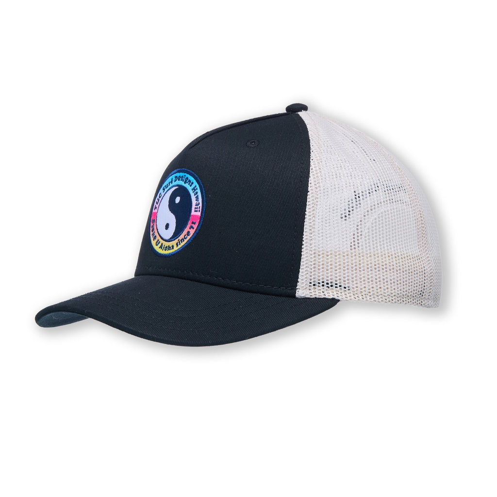 T&C Surf Designs YY Multico Trucker Cap-Black / Natural / Gradient logo