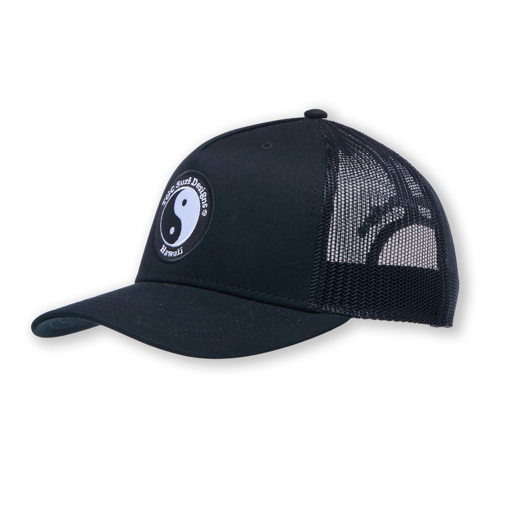 T&amp;C Surf Designs YY Plain Trucker Cap-Black / Black Logo