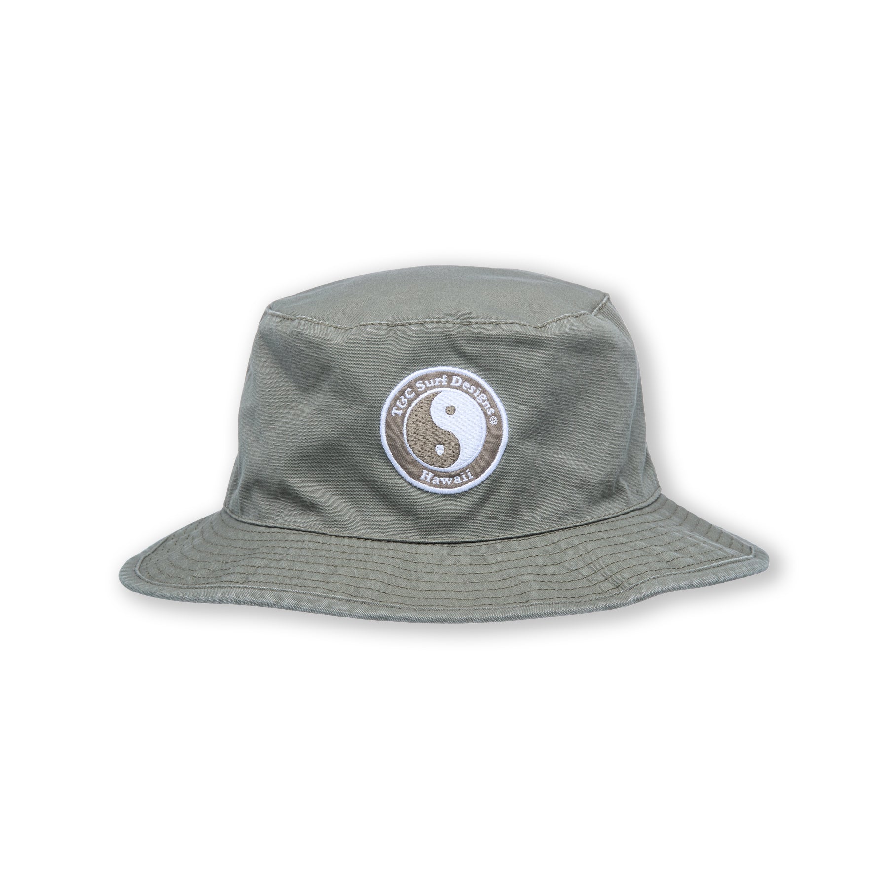 T&C Surf Designs YY Bucket Hat-Military Green / Military Green Logo