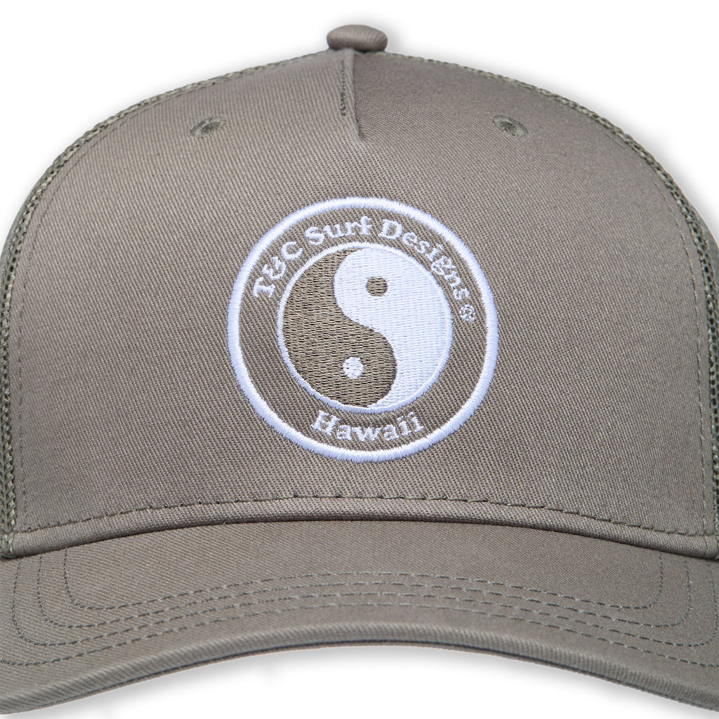 T&C Surf Designs YY Plain Trucker Cap-Military Green / Military Green Logo