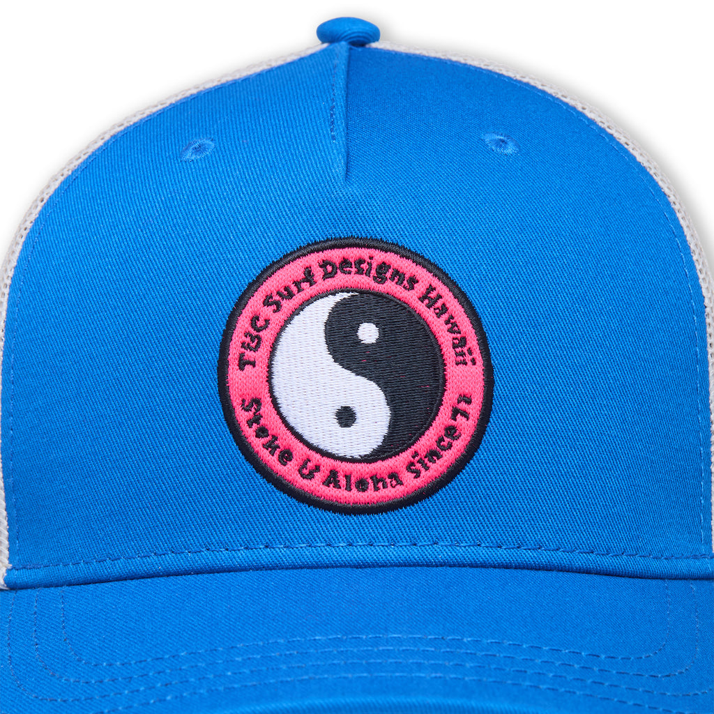 T&C Surf Designs YY Multico Trucker Cap-Elec. Blue / Off white / Pink Logo