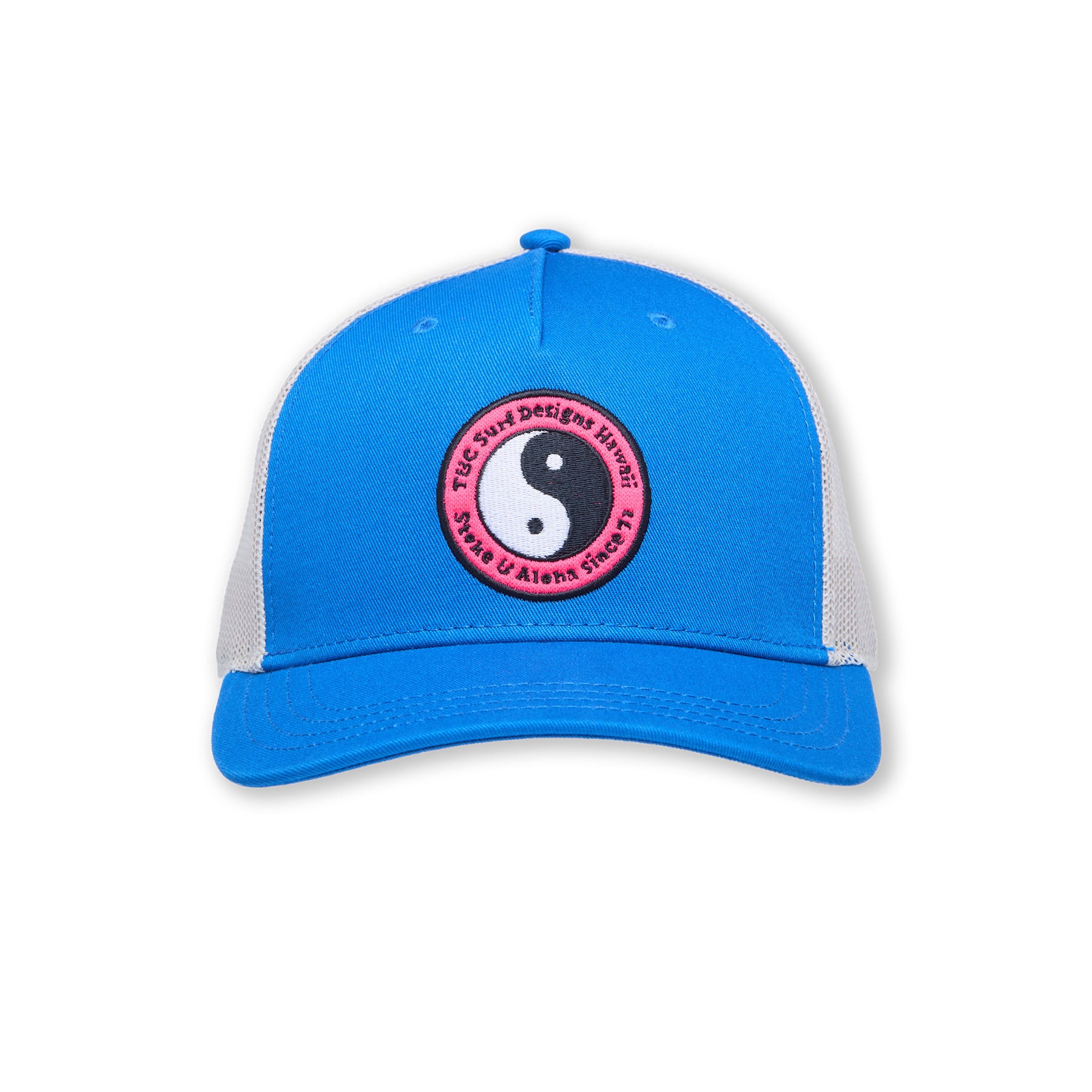 T&C Surf Designs YY Multico Trucker Cap-Elec. Blue / Off white / Pink Logo