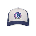Boné Trucker T&C Surf Designs YY Multico - Natural / Azul Marinho / Logotipo Degradê