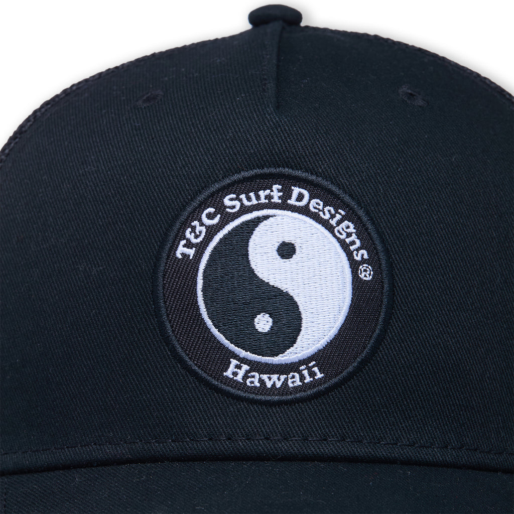 T&amp;C Surf Designs YY Plain Trucker Cap-Black / Black Logo