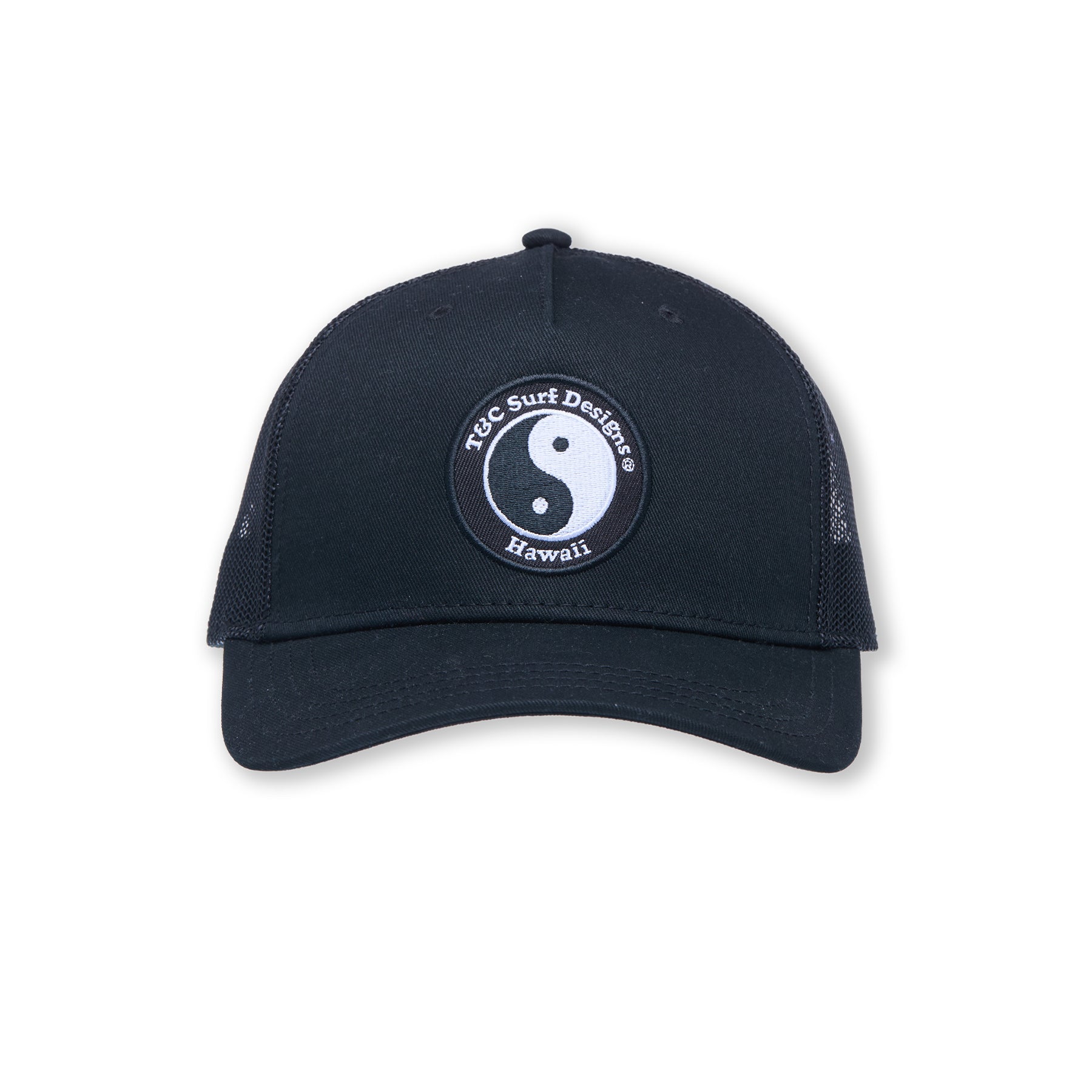 T&amp;C Surf Designs YY Plain Trucker Cap-Black / Black Logo