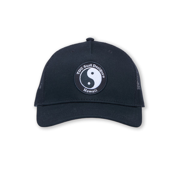 T&C Surf Designs YY Plain Trucker Cap-Black / Black Logo