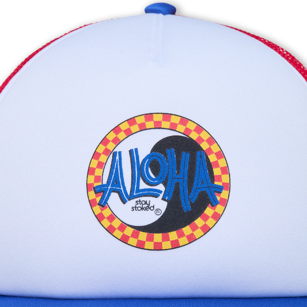 T&amp;C Surf Designs Aloha Foam Trucker Cap-Royal / Red / White