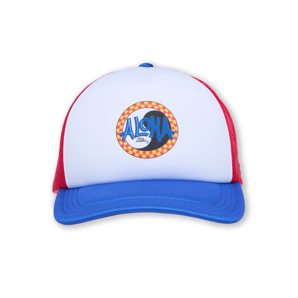 T&C Surf Designs Aloha Foam Trucker Cap-Royal / Red / White