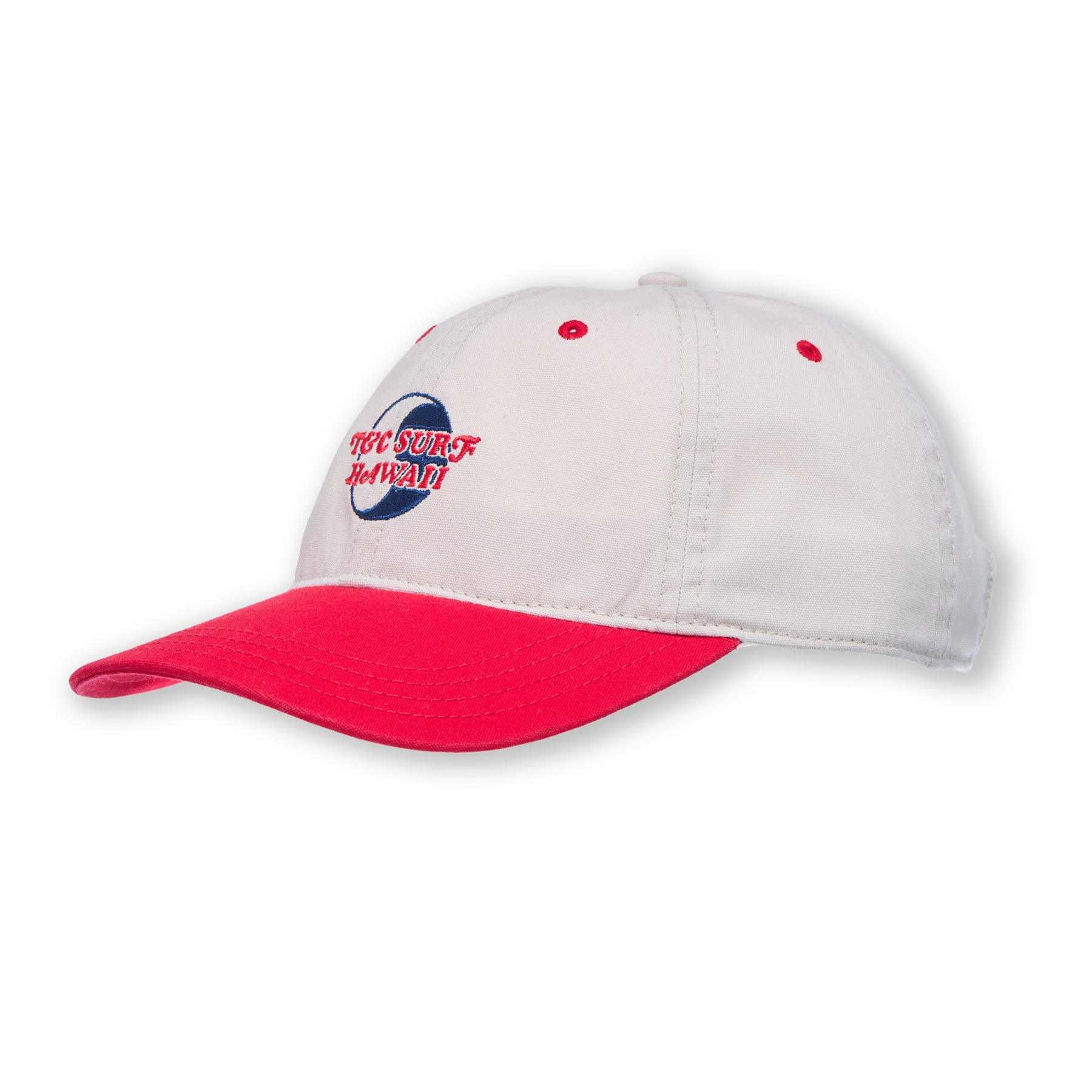 T&C Surf Designs TCSH Dad Cap-Greige / Red