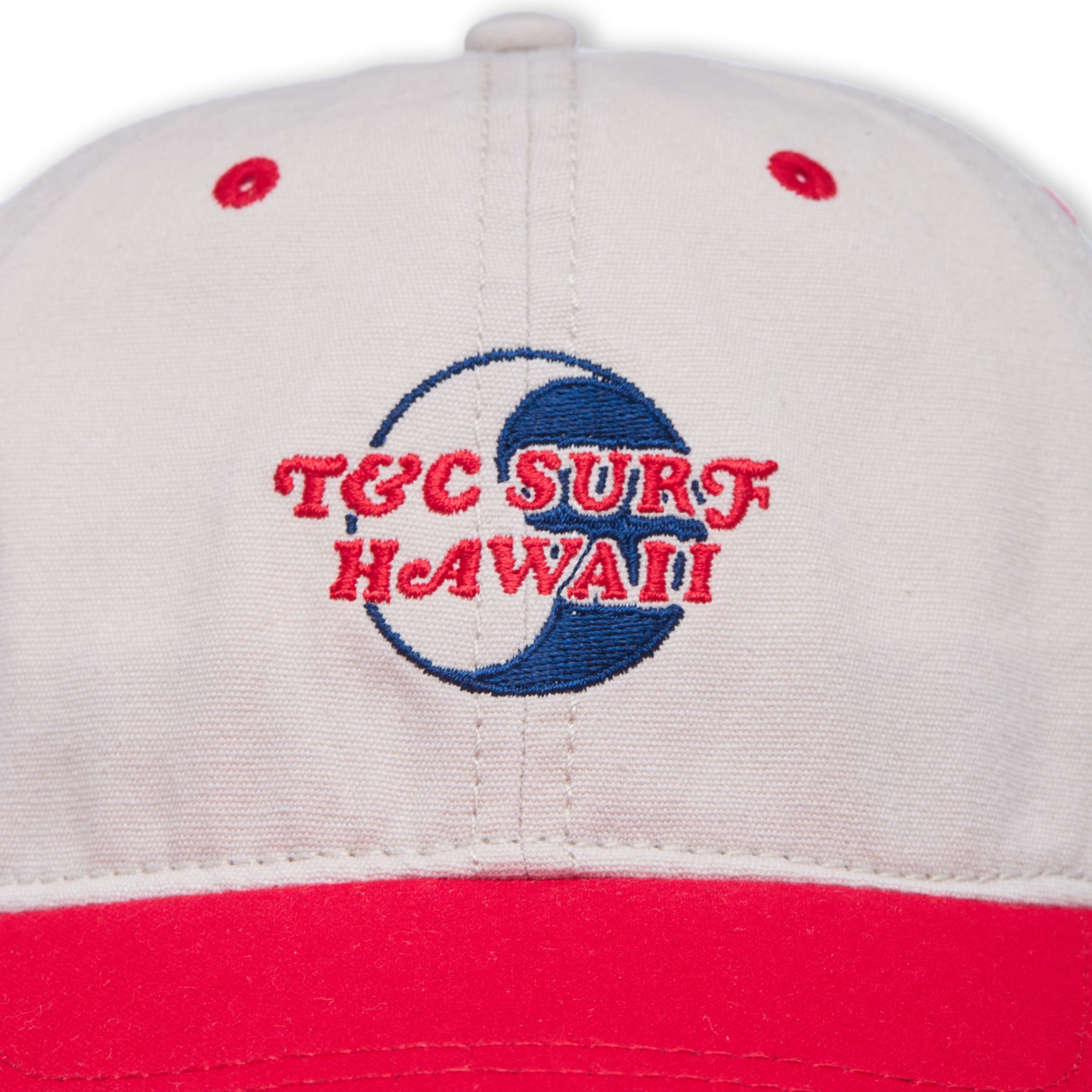 T&C Surf Designs TCSH Dad Cap-Greige / Red