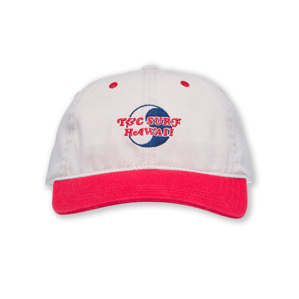 T&C Surf Designs TCSH Dad Cap-Greige / Red