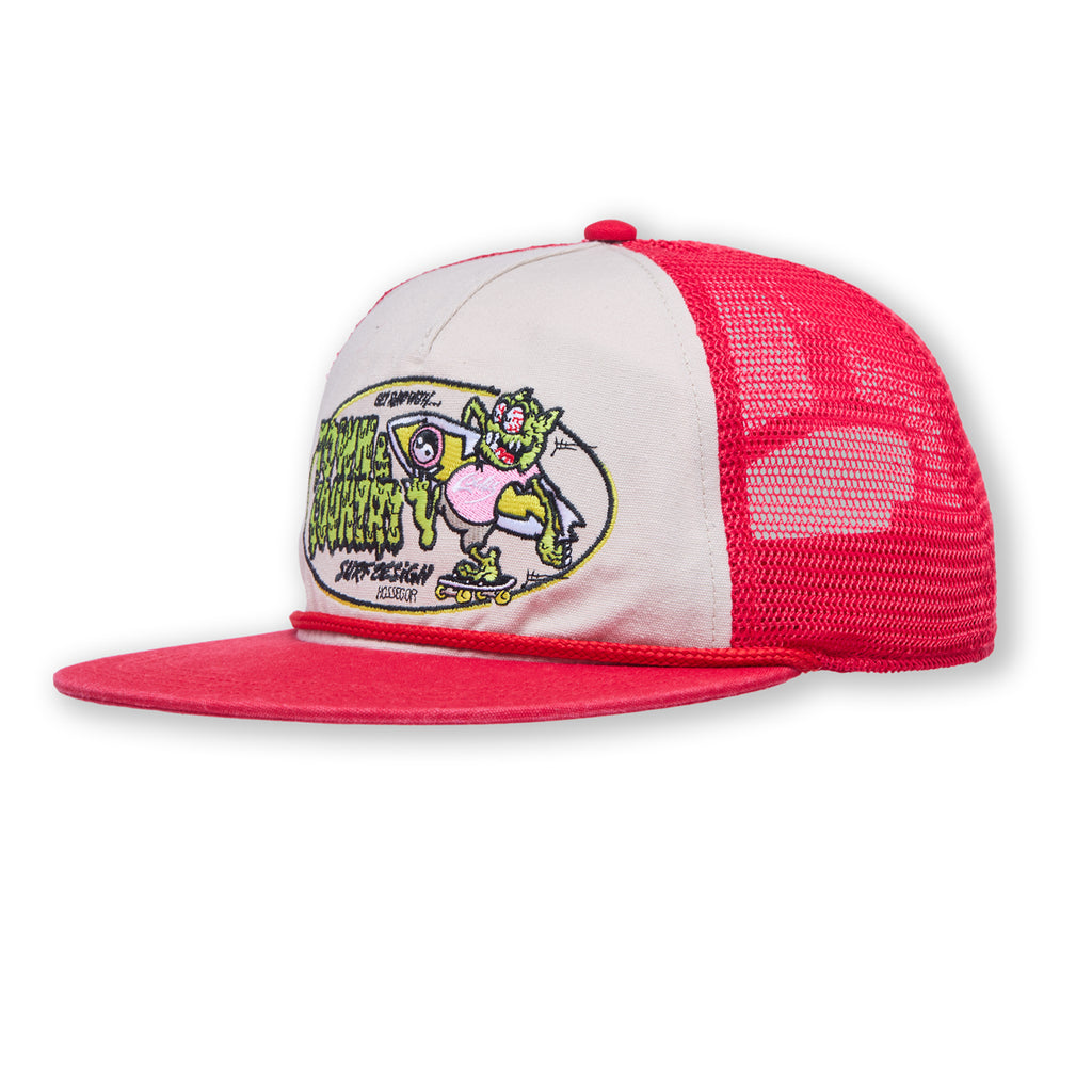 T&C Surf Designs Funco Unstructured Trucker Cap- Red