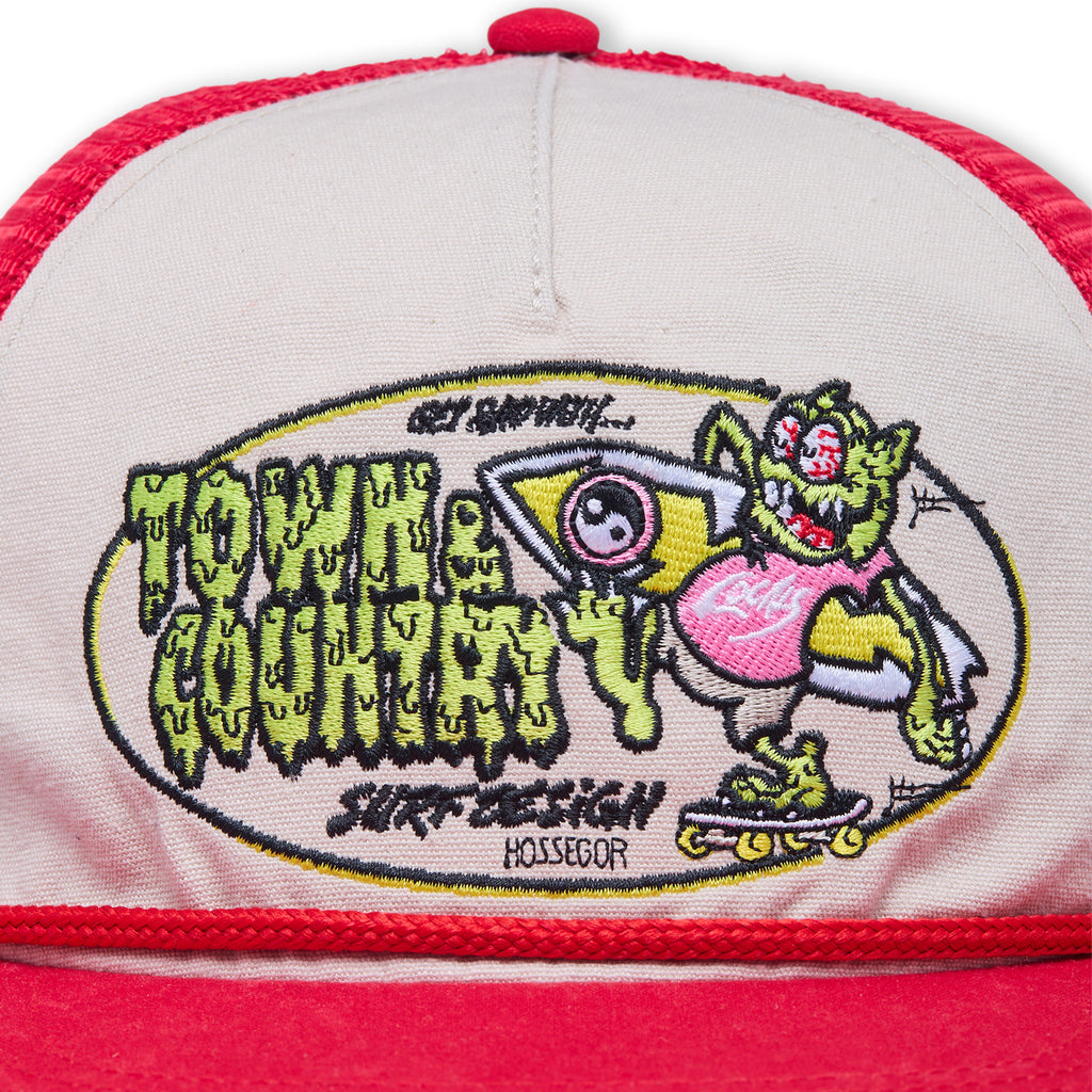 T&C Surf Designs Funco Unstructured Trucker Cap- Red