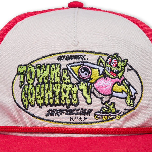 T&C Surf Designs Funco Unstructured Trucker Cap- Red