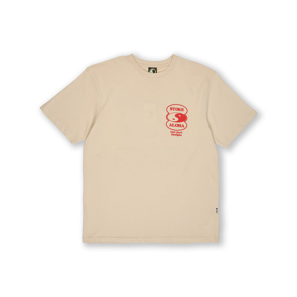 Oval Front Logo T-shirt manches courtes -Greige