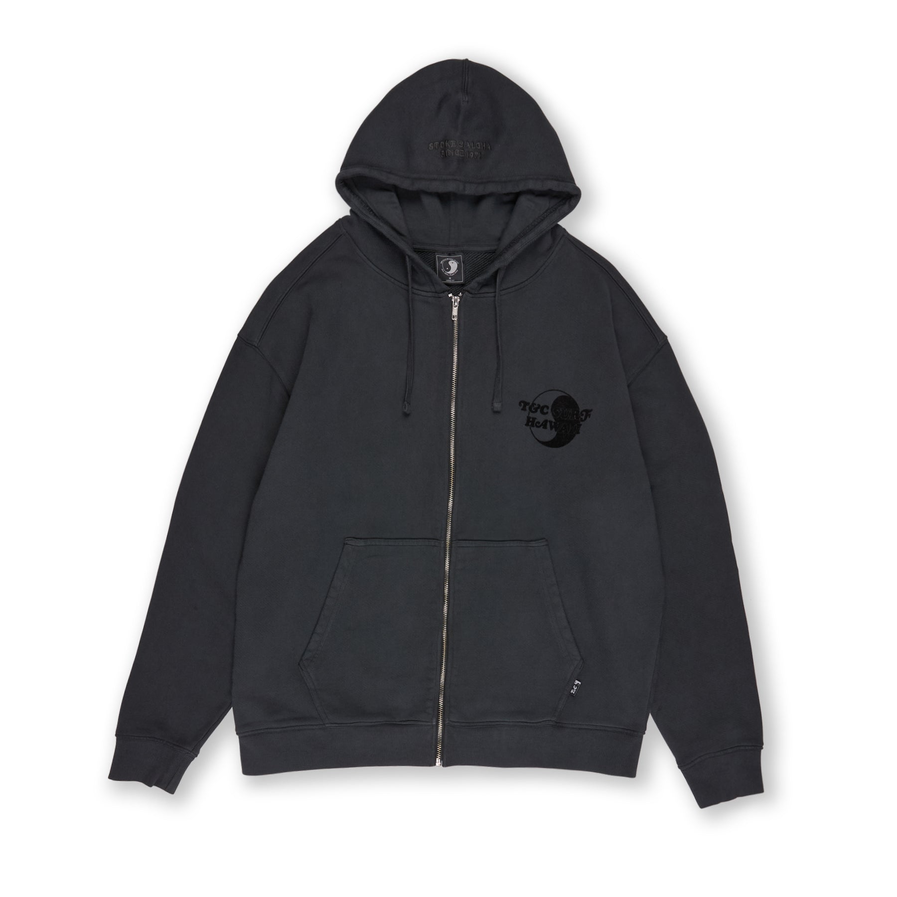 T&C Surf Designs Owner Full Zip Sweat Hoodie-Black