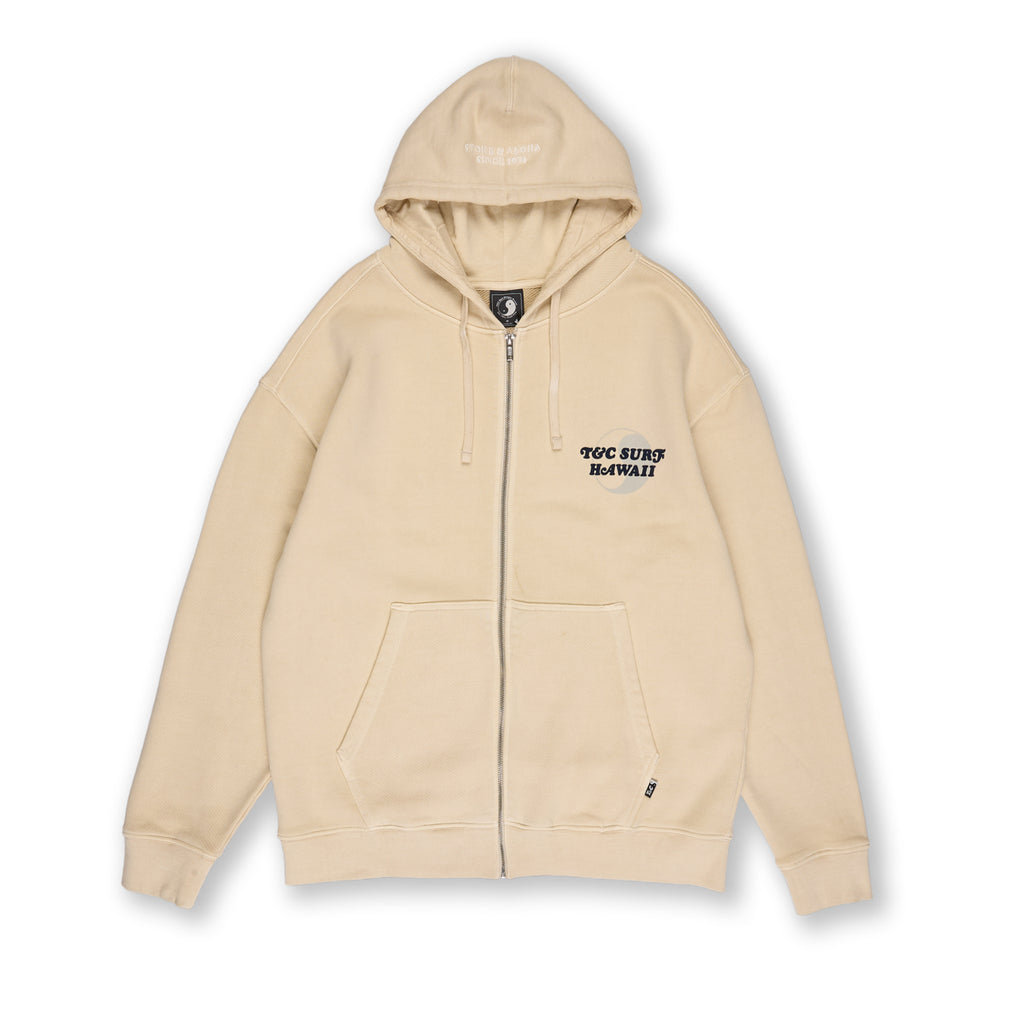 T&amp;C Surf Designs TCSH Heavy Zip Hoodie Sweat-Greige