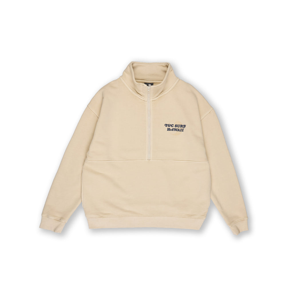 T&C Surf Designs TCSH Quarter Zip Sweat-Greige