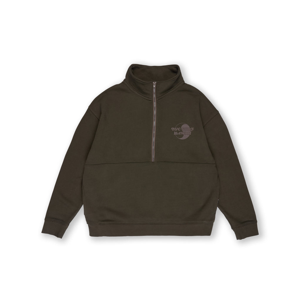 T&amp;C Surf Designs TCSH Quarter Zip Sweat-Brown