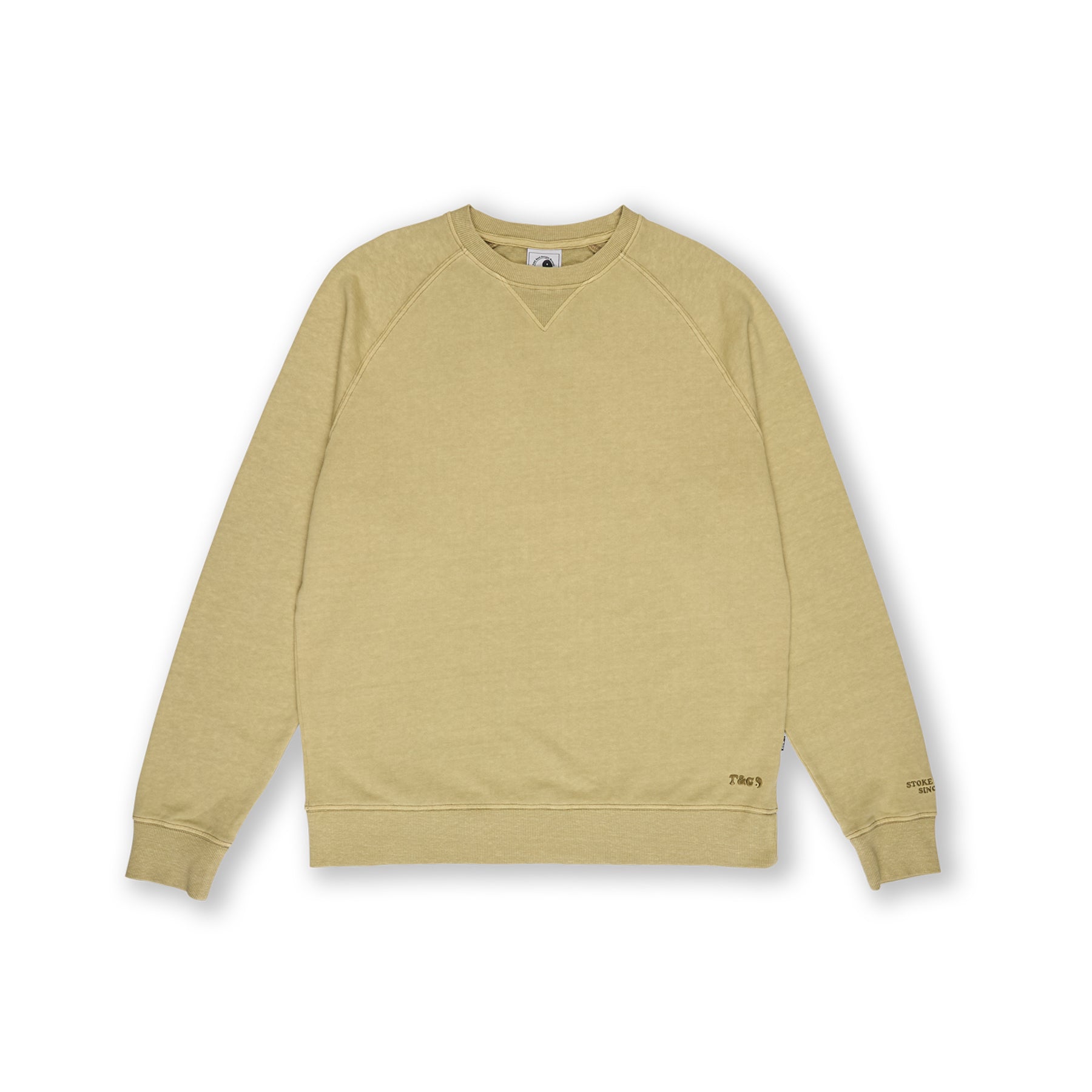 T&amp;C Surf Designs OG Plain Crew Sweat-Moss