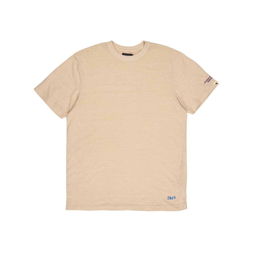 T-shirt lisa de manga curta T&C Surf Designs - Bege acinzentado