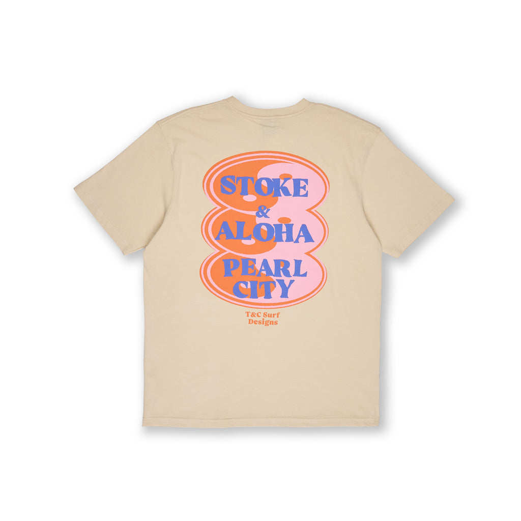 Oval Front Logo T-shirt manches courtes -Greige
