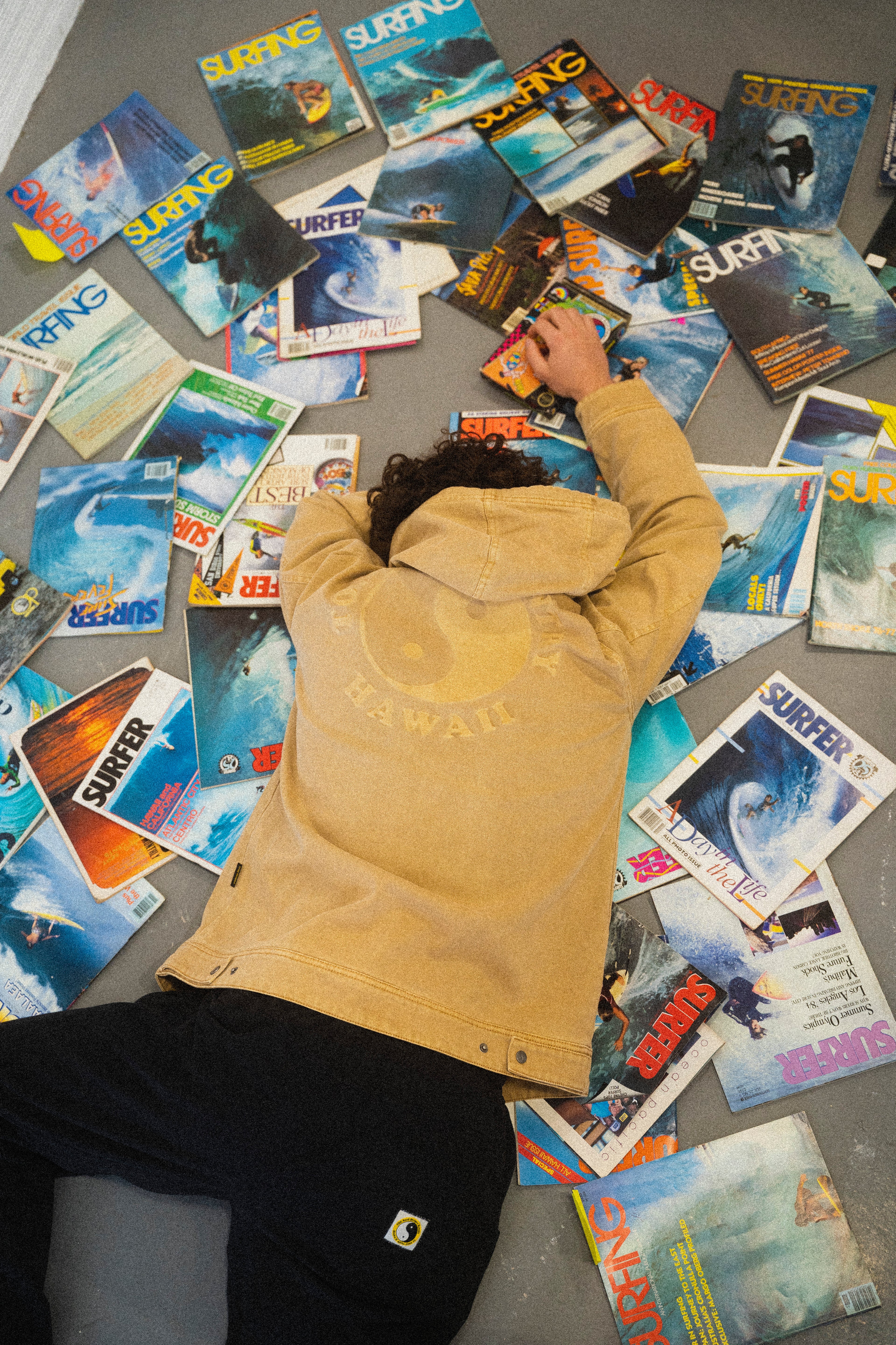 T&C Surf Designs Twill Hooded Jacket - Dark Khaki