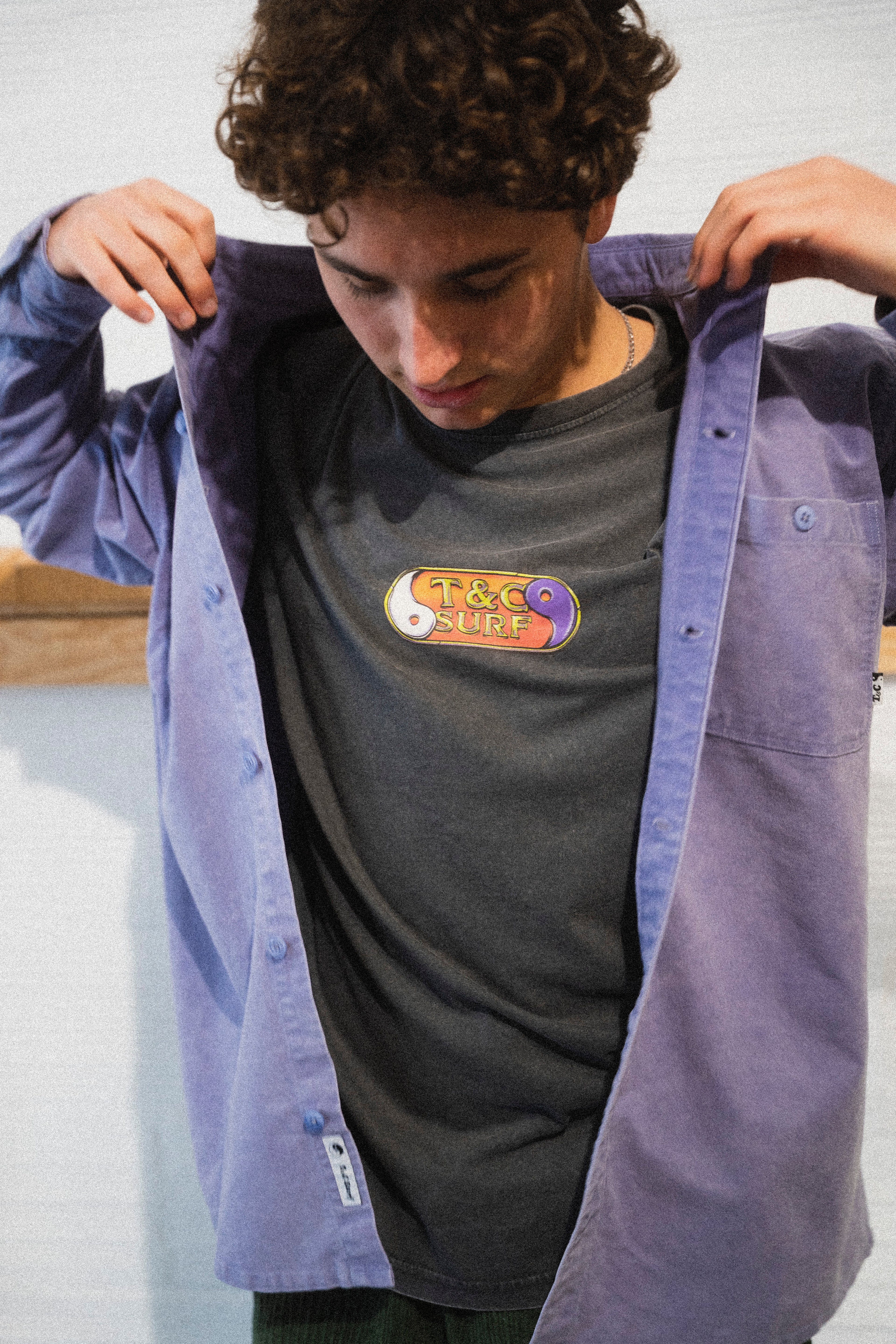 T&C Surf Designs Town Over Shirt - Washed Lavender