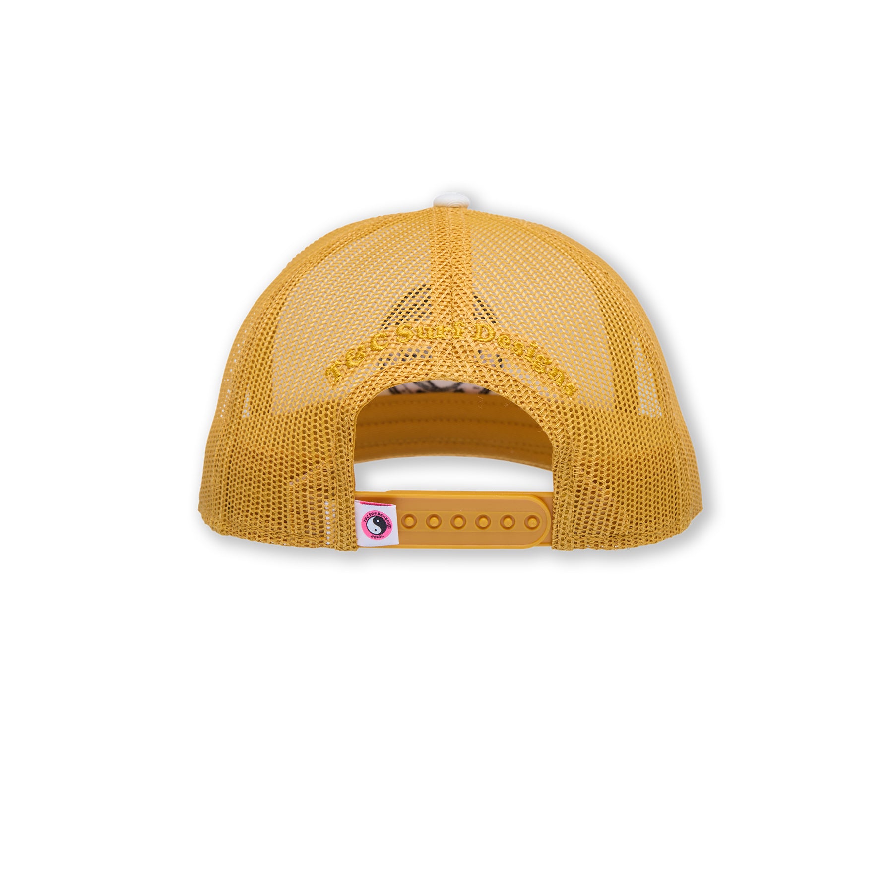 T&C Surf Designs YY Multico Trucker Cap - Yellow Natural Pink Logo