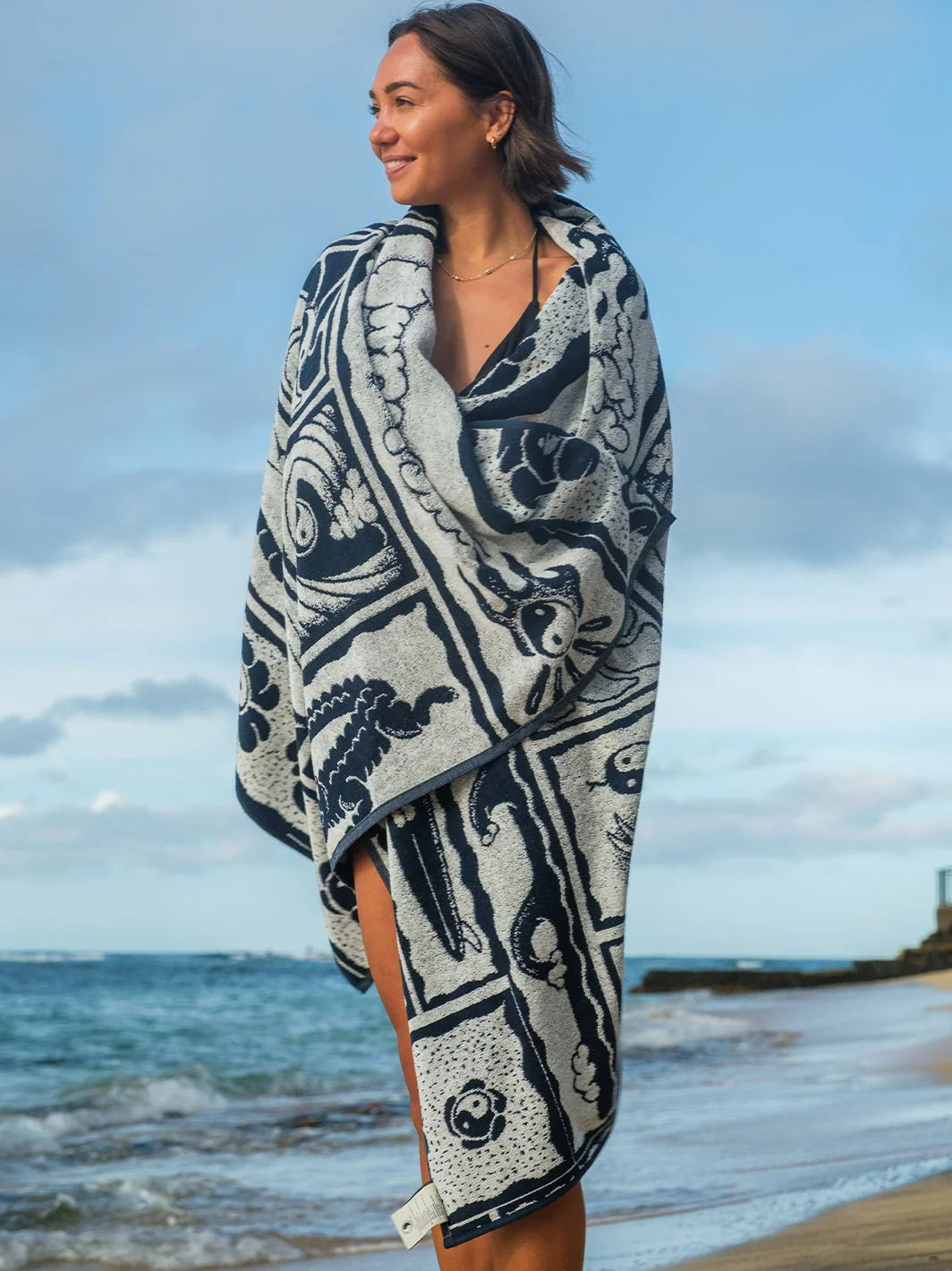 T&C Surf Designs Kenny Camp Towel - Navy