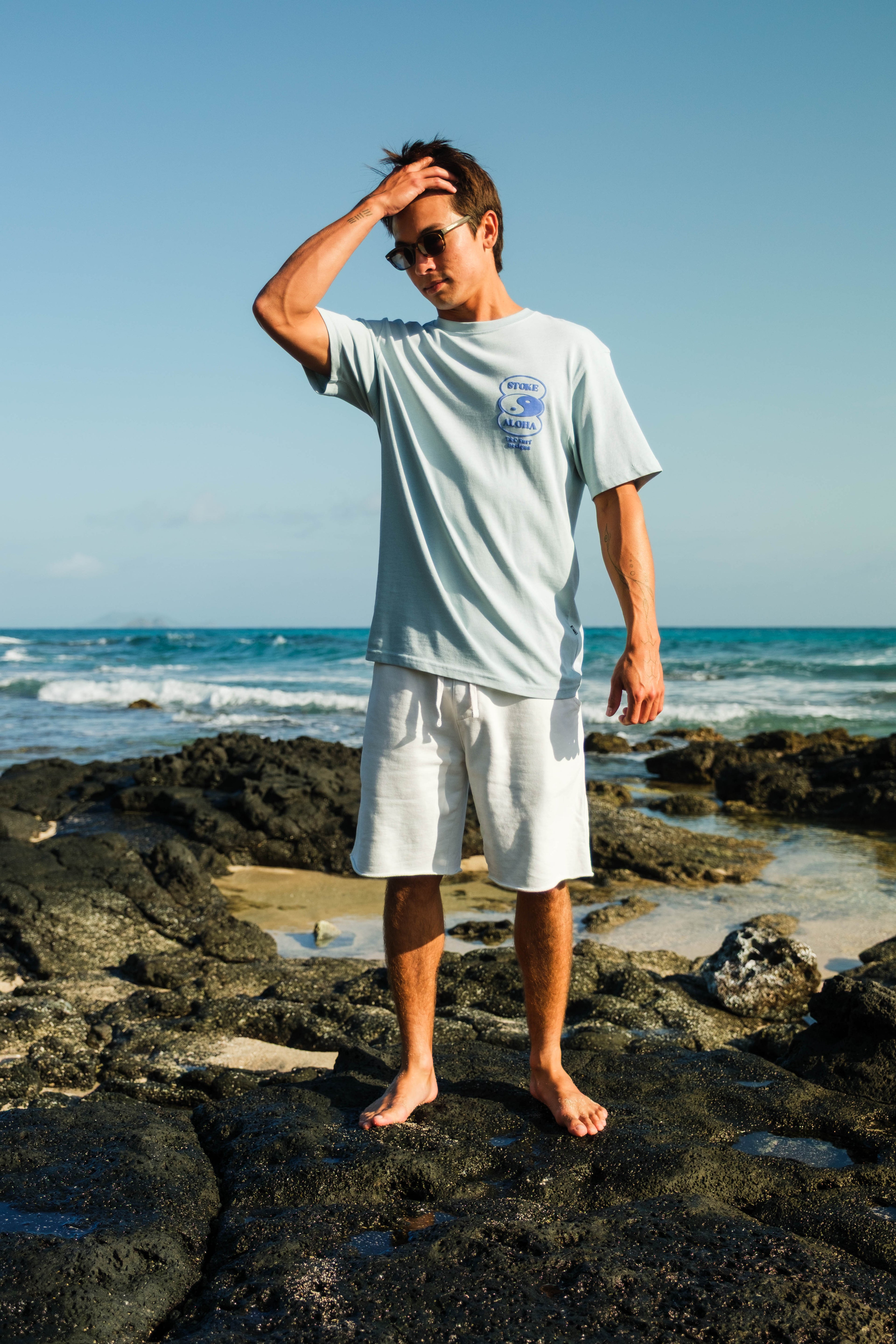 Mist Sweat Short-Light Grey