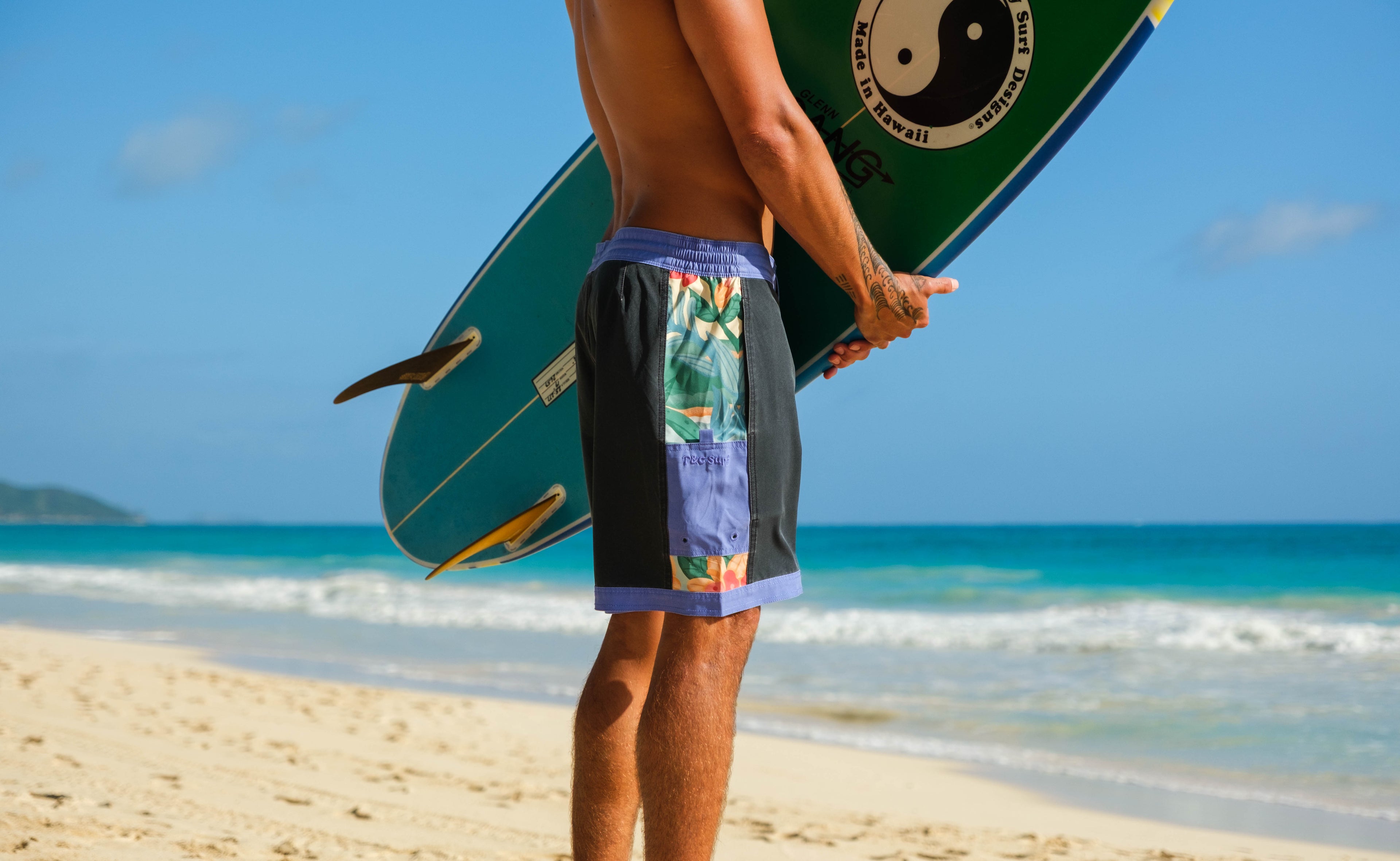 T&amp;C Surf Designs Beach Park 18" Beach Short-Wash Black