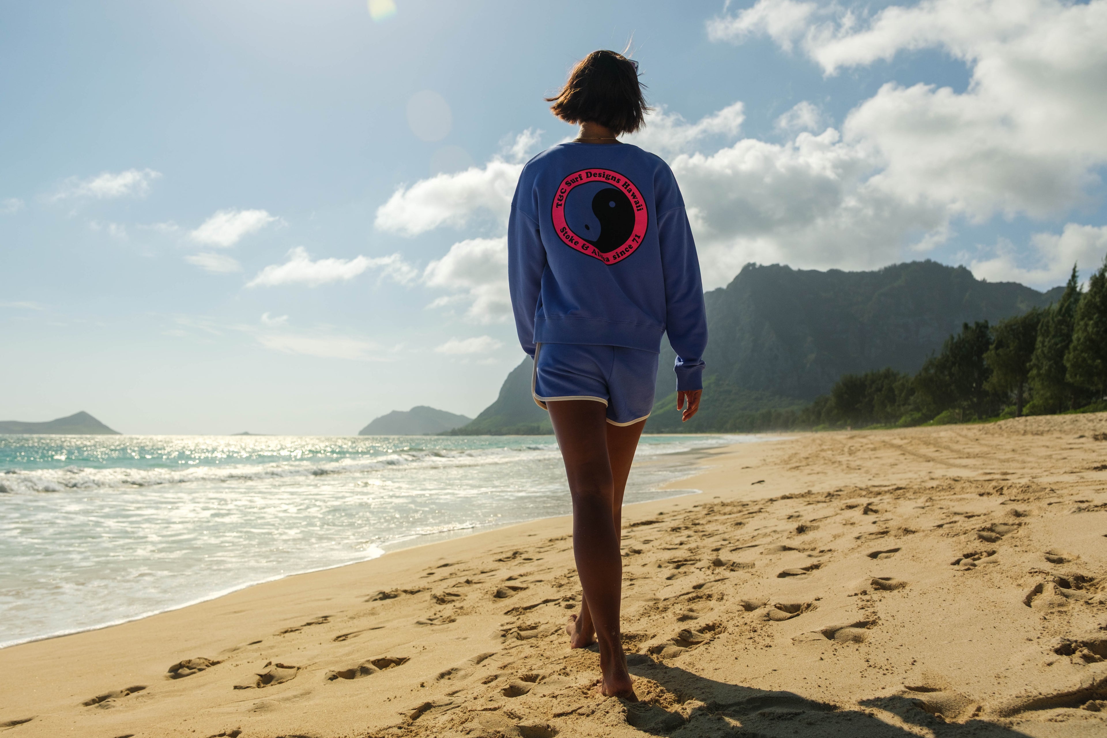 Women YY 71 Crew Sweat-Blueberry