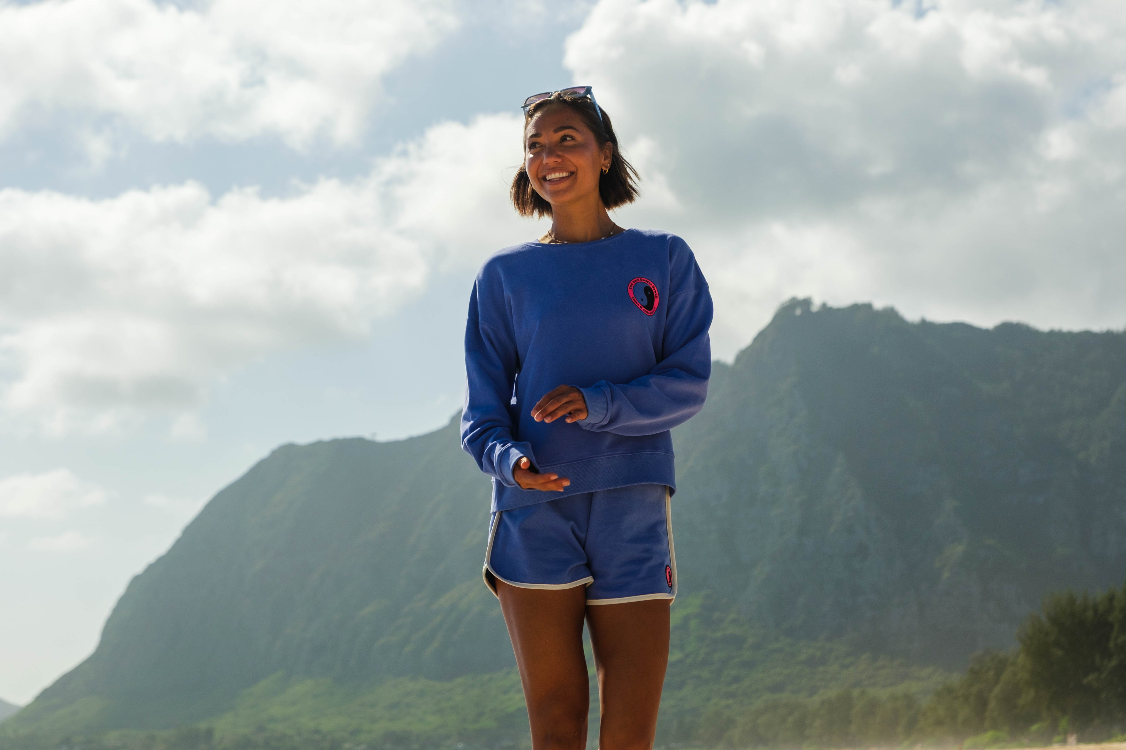 Women YY 71 Crew Sweat-Blueberry