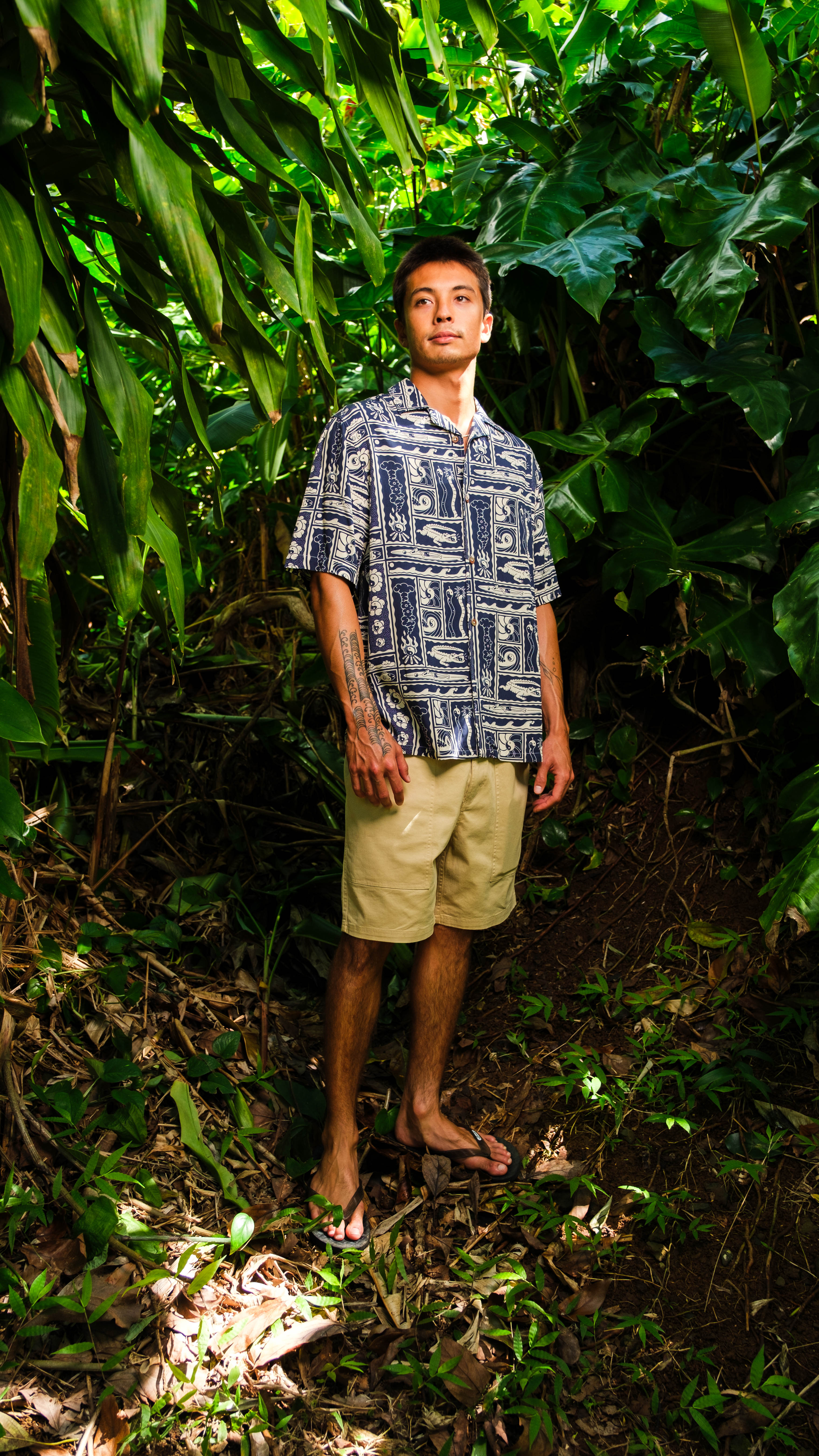 T&C Surf Designs Aloha S/S Shirt - Navy Kenny Camp