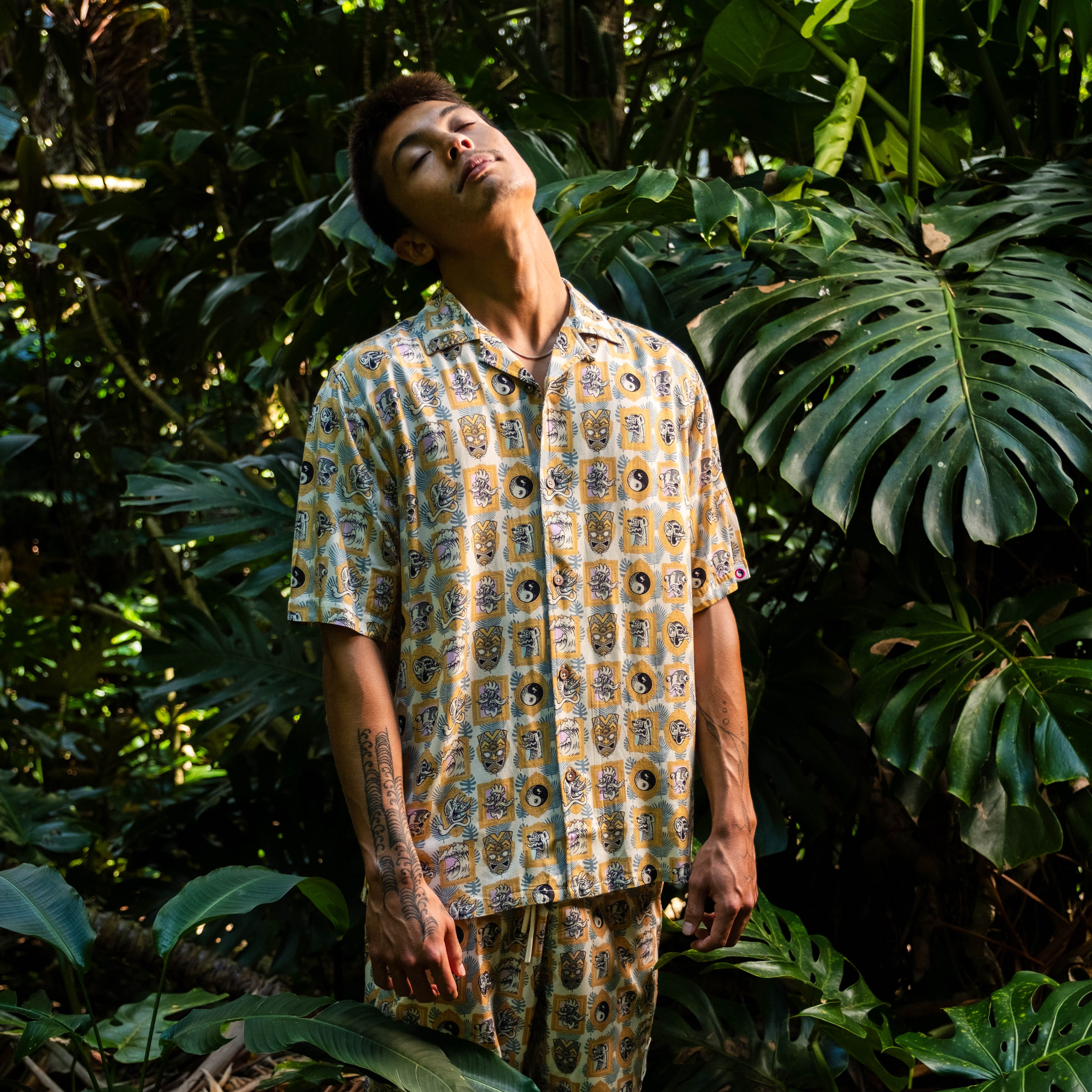 T&C Surf Designs Aloha S/S Shirt - Greige Jon Frame