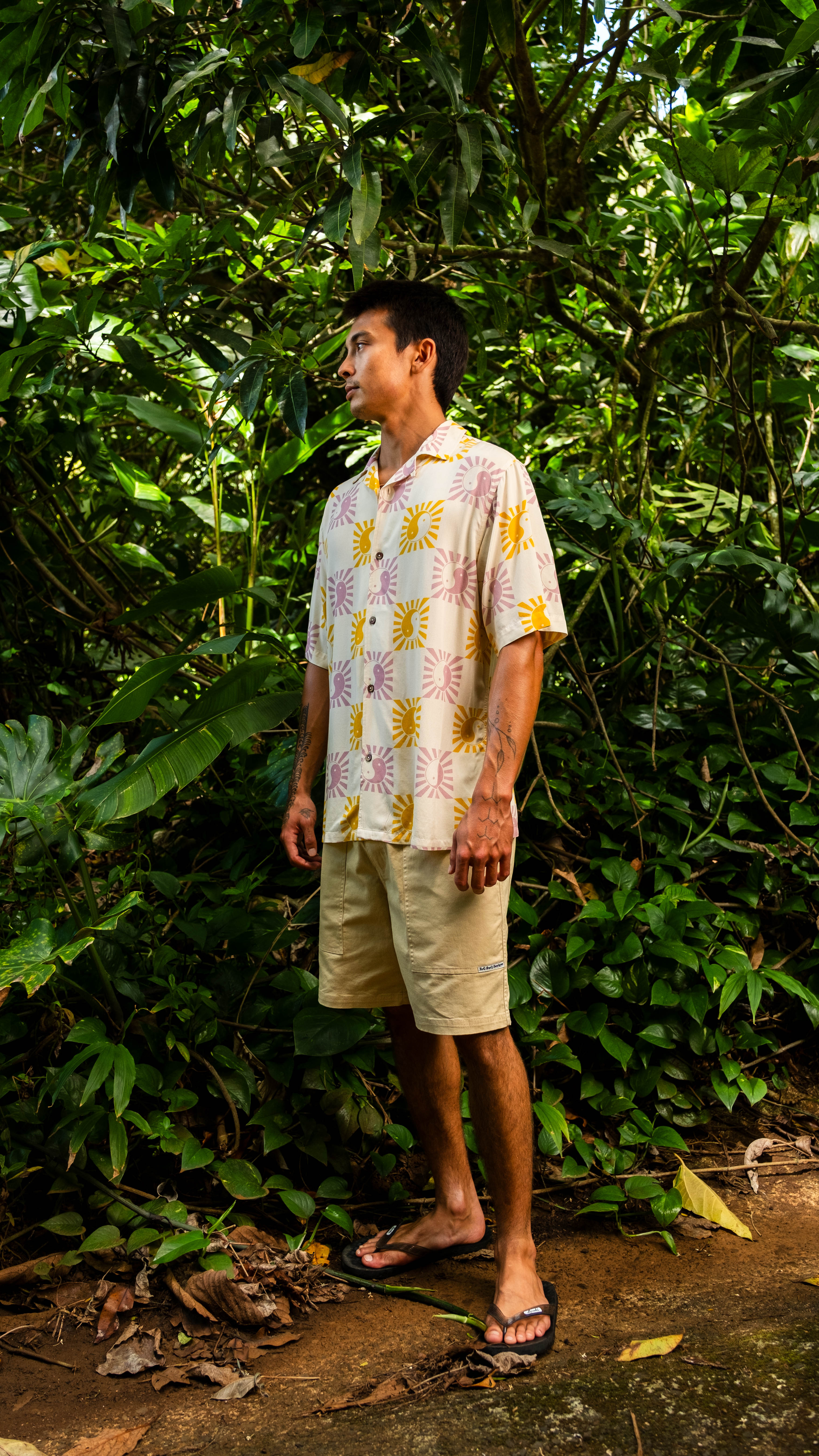 T&C Surf Designs Aloha S/S Shirt - Dawn Mauve - Sun Check